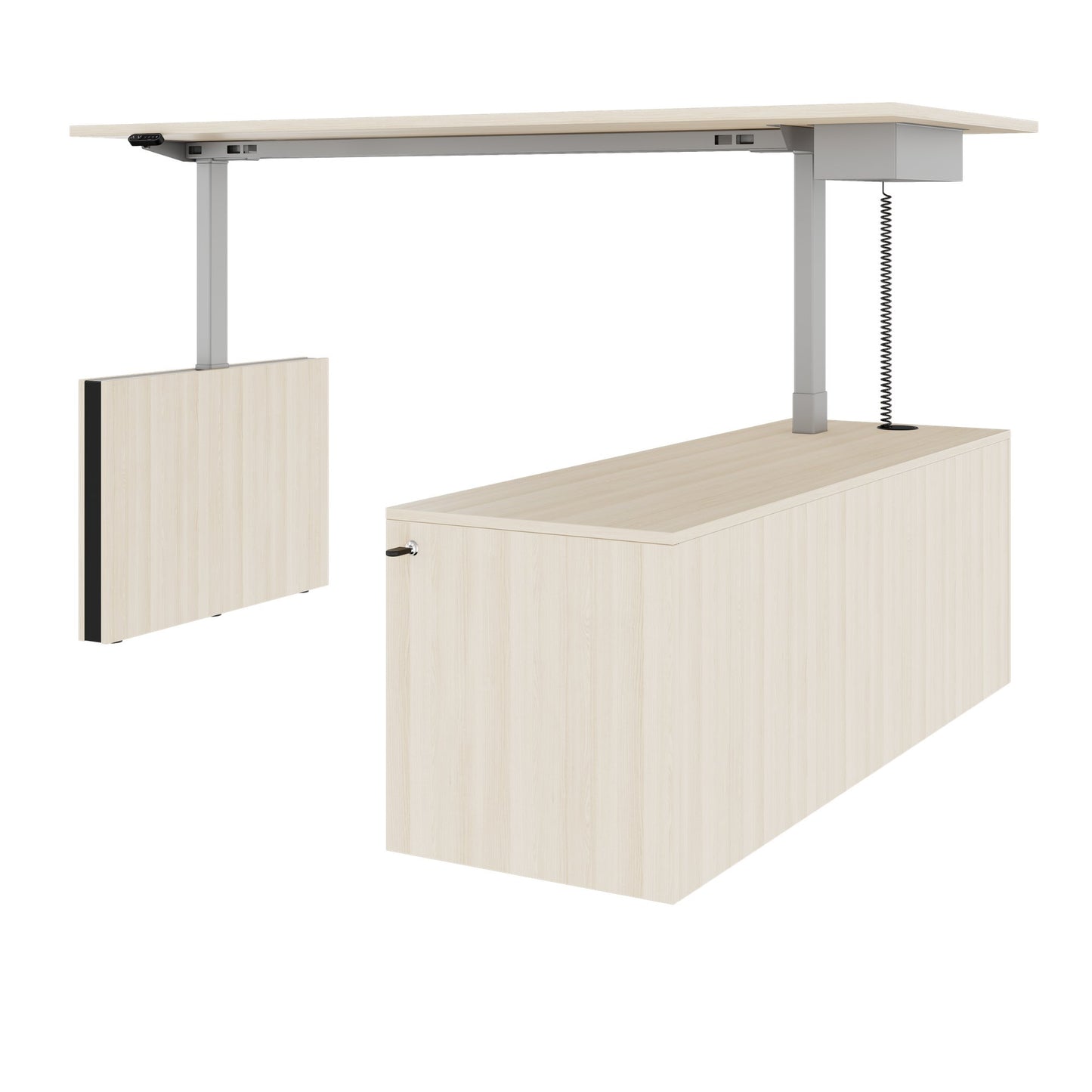 MOTION 2-Motoren-Schreibtisch mit Sideboard | Elektrisch höhenverstellbar, 2000 x 1800 mm, Sandesche