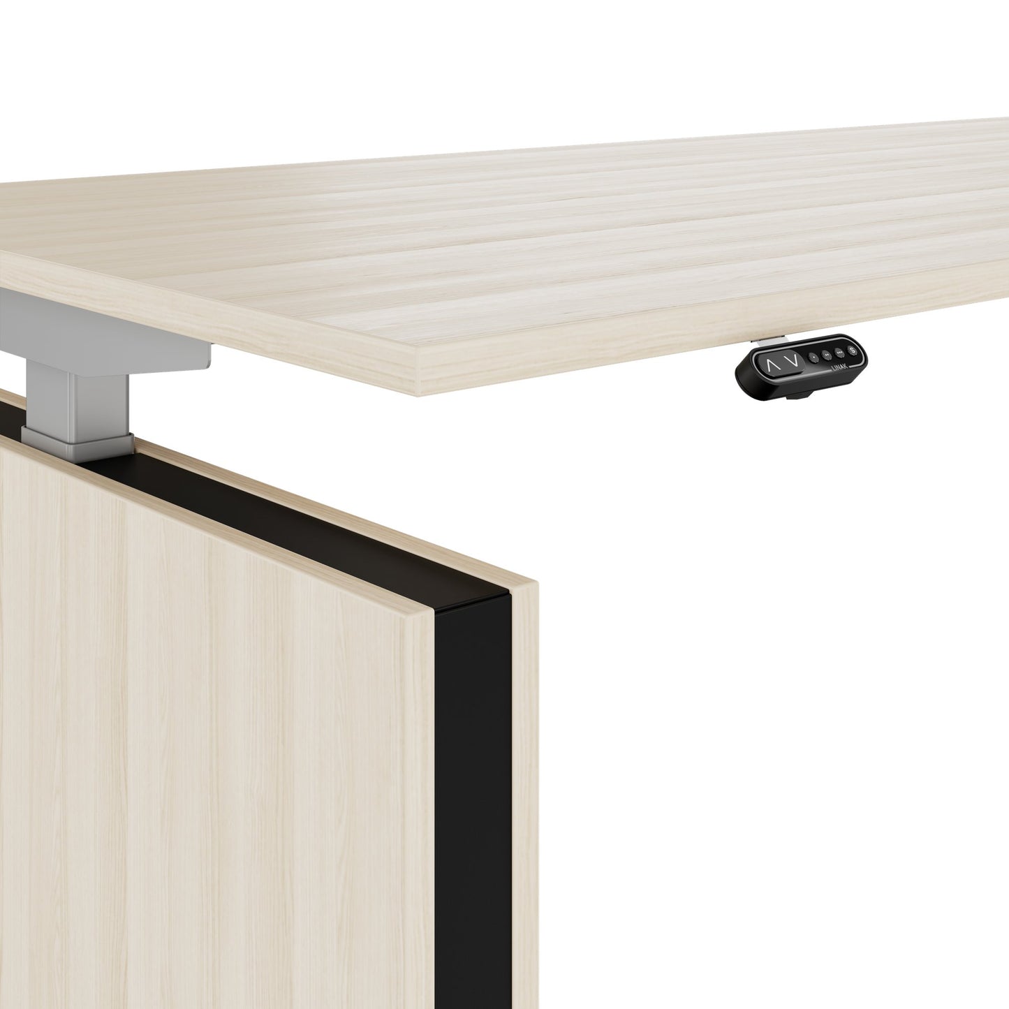 MOTION 2-Motoren-Schreibtisch mit Sideboard | Elektrisch höhenverstellbar, 2000 x 1800 mm, Sandesche