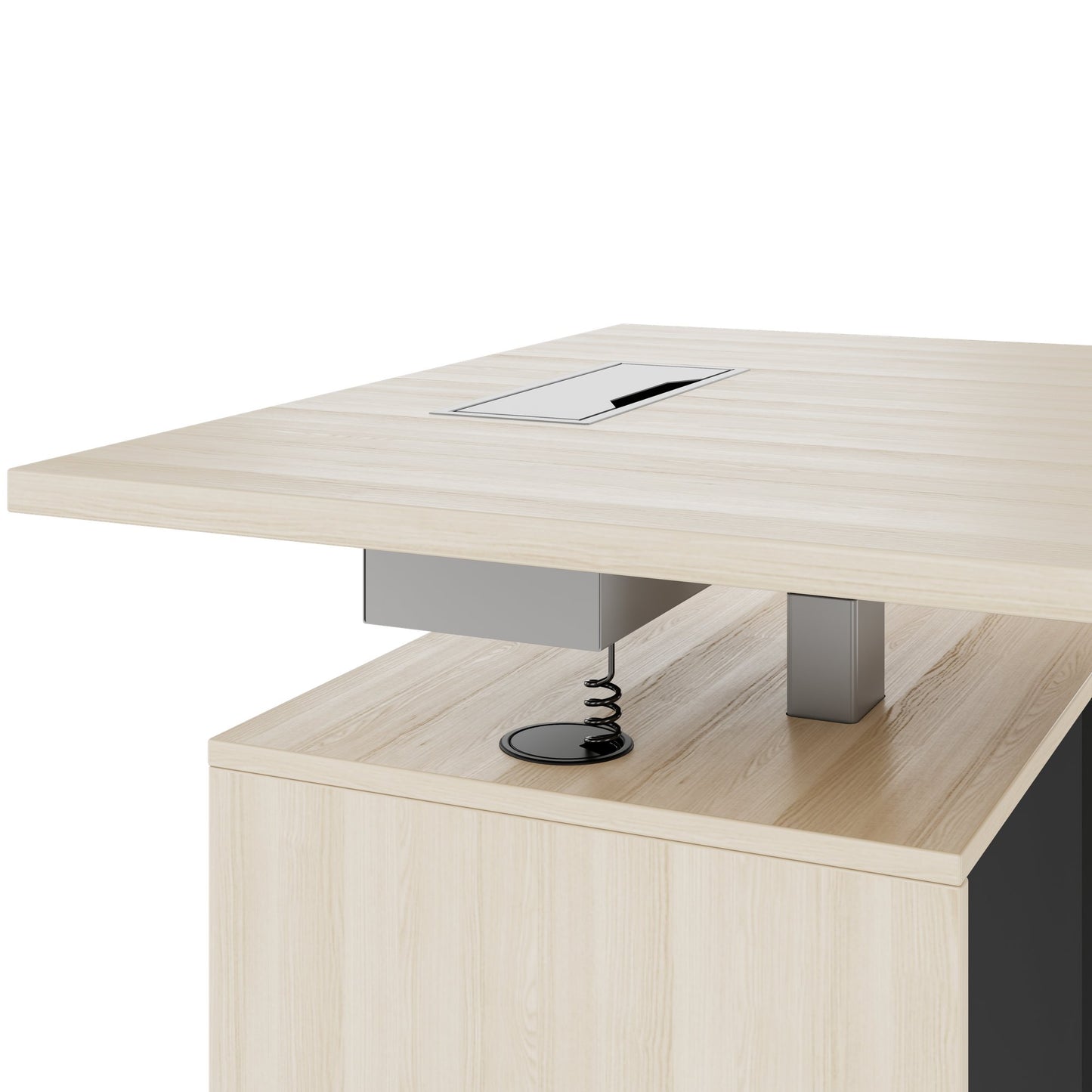 MOTION 2-Motoren-Schreibtisch mit Sideboard | Elektrisch höhenverstellbar, 2000 x 1800 mm, Sandesche