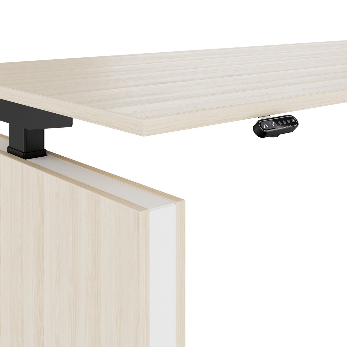 MOTION 2-Motoren-Schreibtisch mit Sideboard | Elektrisch höhenverstellbar, 2000 x 1800 mm, Sandesche
