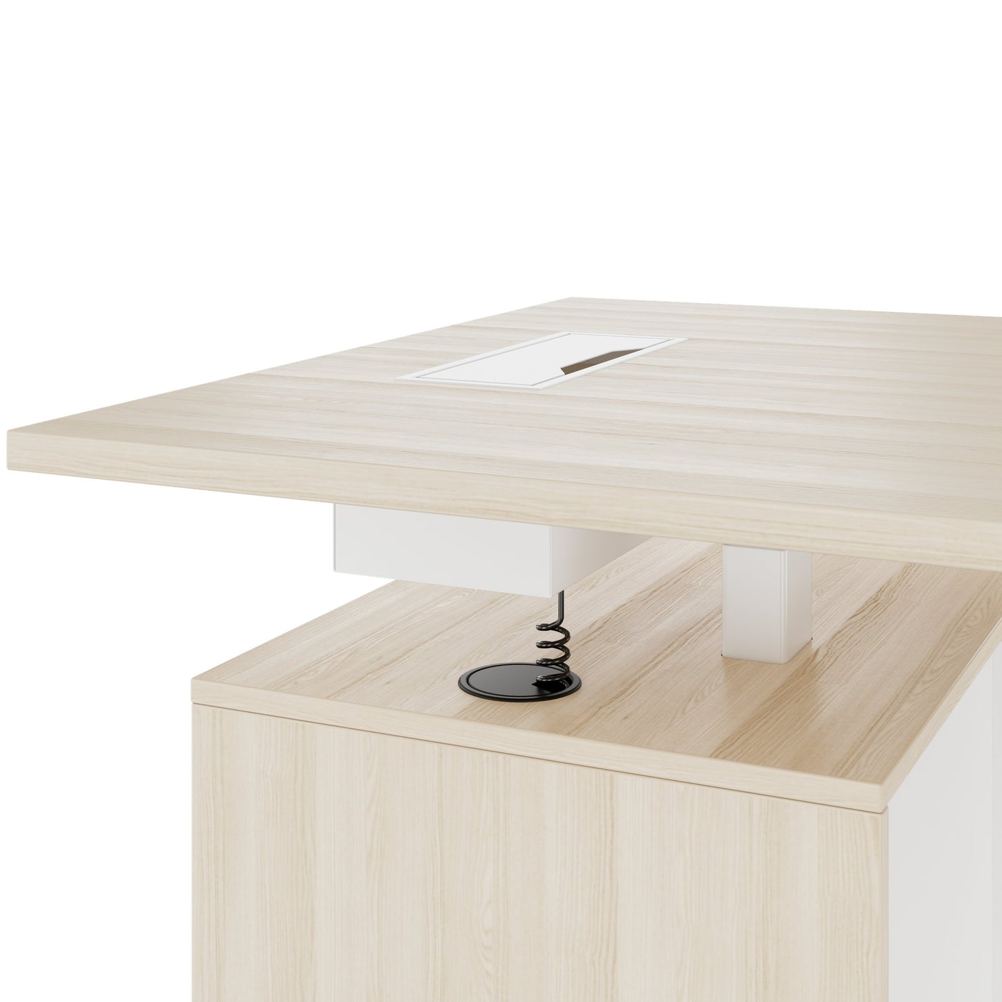 MOTION 2-Motoren-Schreibtisch mit Sideboard | Elektrisch höhenverstellbar, 2000 x 1800 mm, Sandesche