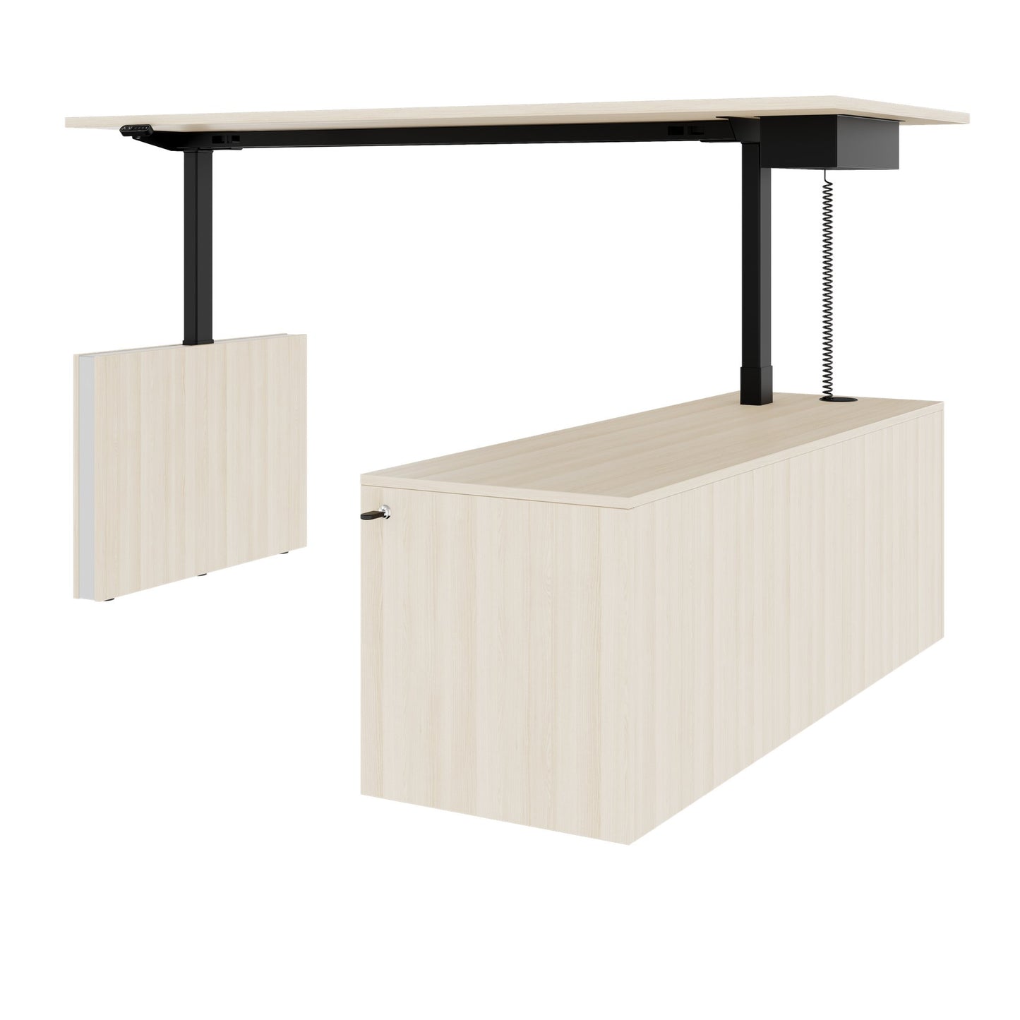 MOTION 2-Motoren-Schreibtisch mit Sideboard | Elektrisch höhenverstellbar, 2000 x 1800 mm, Sandesche