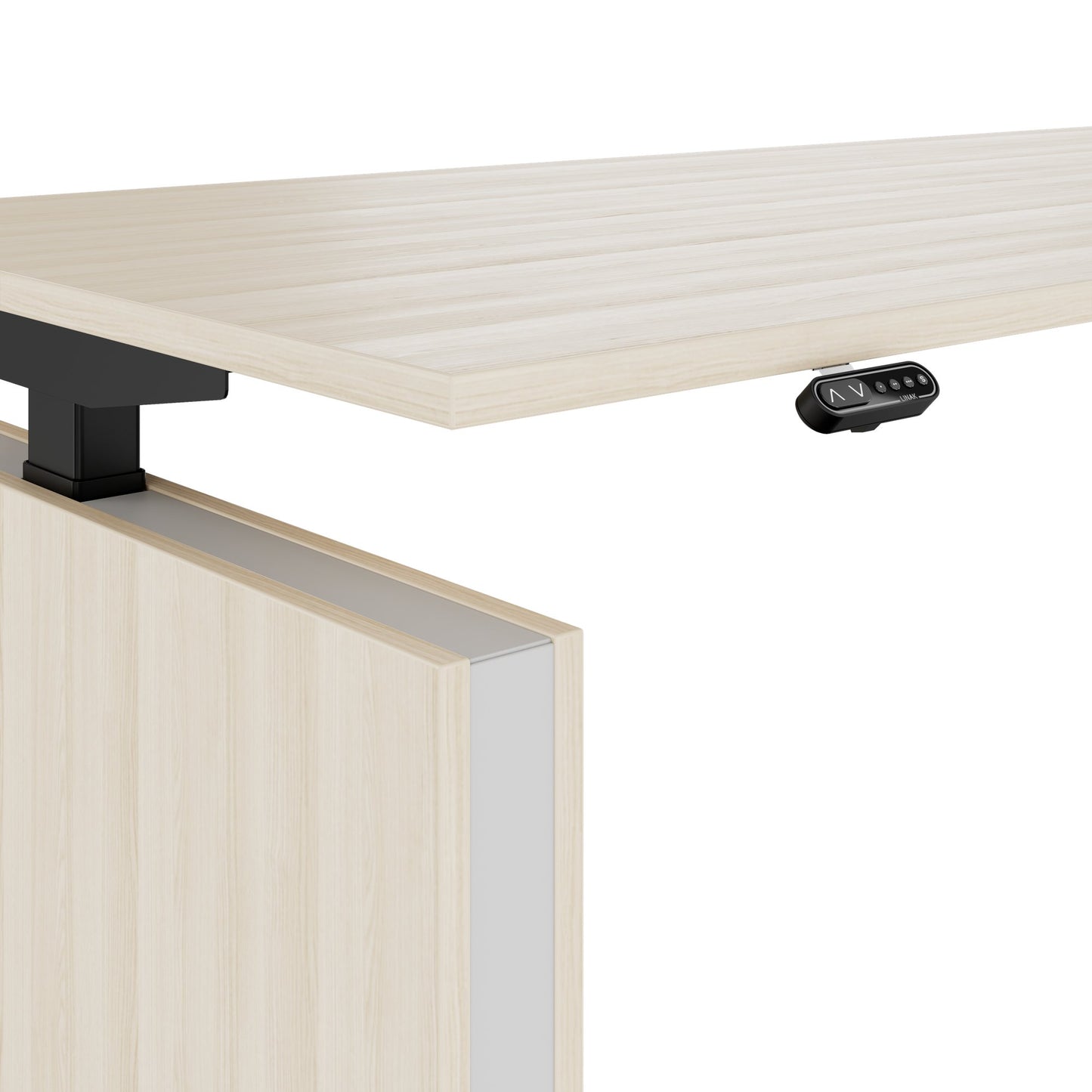 MOTION 2-Motoren-Schreibtisch mit Sideboard | Elektrisch höhenverstellbar, 2000 x 1800 mm, Sandesche