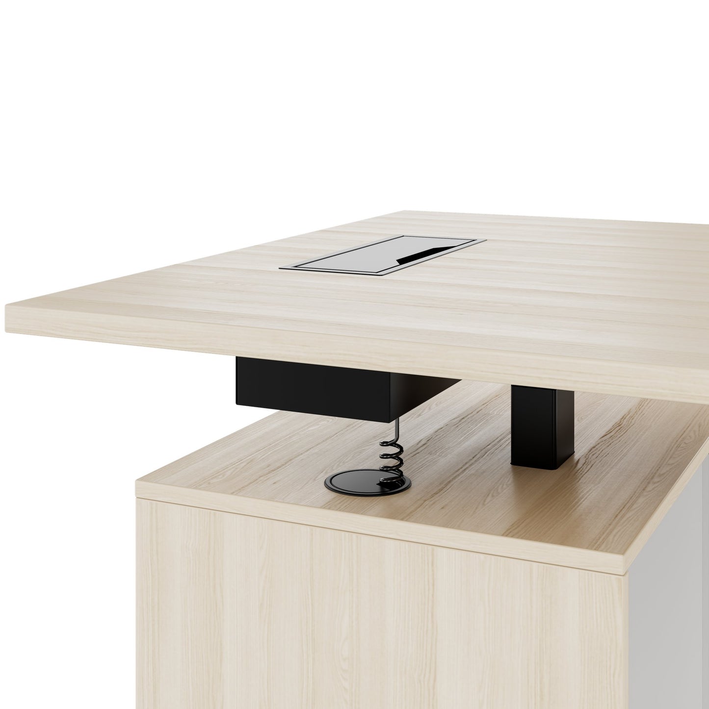 MOTION 2-Motoren-Schreibtisch mit Sideboard | Elektrisch höhenverstellbar, 2000 x 1800 mm, Sandesche