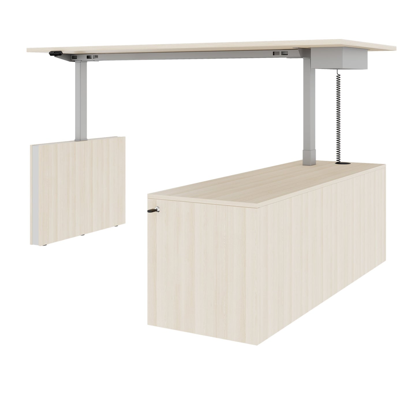 MOTION 2-Motoren-Schreibtisch mit Sideboard | Elektrisch höhenverstellbar, 2000 x 1800 mm, Sandesche