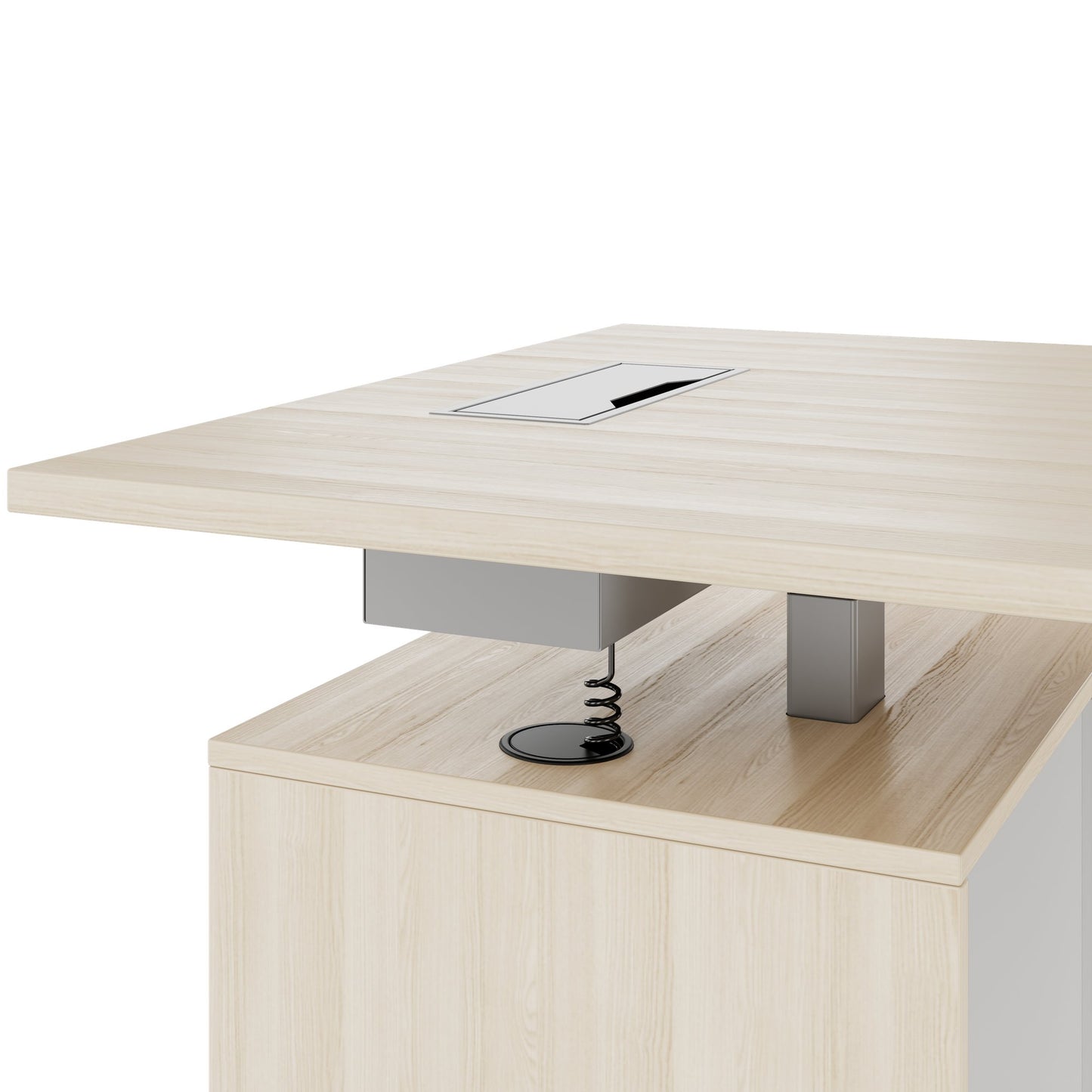 MOTION 2-Motoren-Schreibtisch mit Sideboard | Elektrisch höhenverstellbar, 2000 x 1800 mm, Sandesche