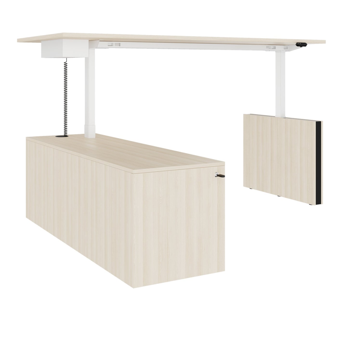 MOTION 2-Motoren-Schreibtisch mit Sideboard | Elektrisch höhenverstellbar, 2000 x 1800 mm, Sandesche