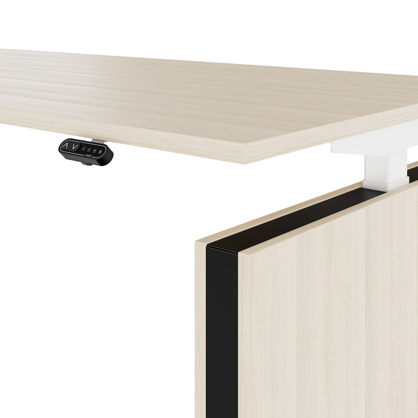 MOTION 2-Motoren-Schreibtisch mit Sideboard | Elektrisch höhenverstellbar, 2000 x 1800 mm, Sandesche