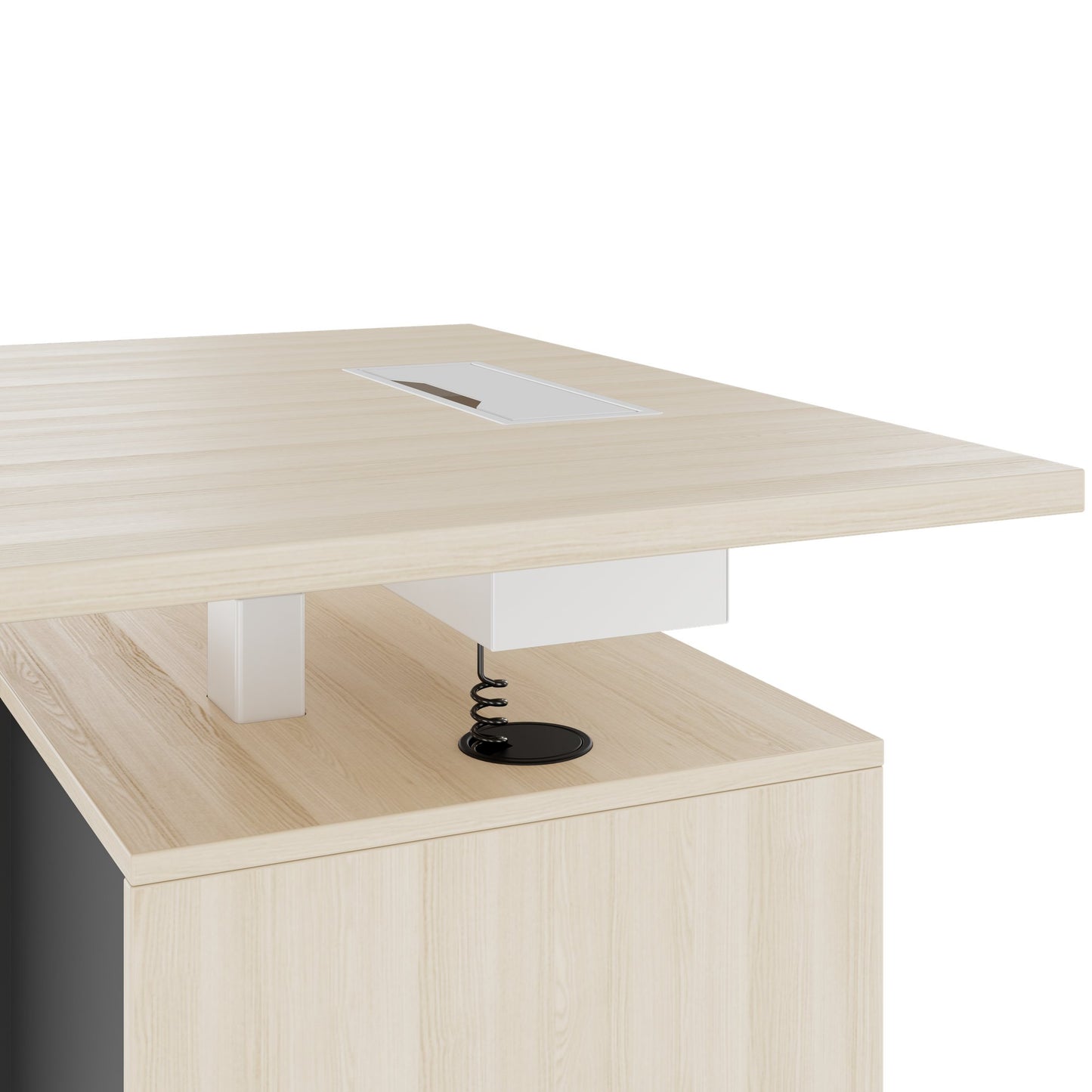 MOTION 2-Motoren-Schreibtisch mit Sideboard | Elektrisch höhenverstellbar, 2000 x 1800 mm, Sandesche