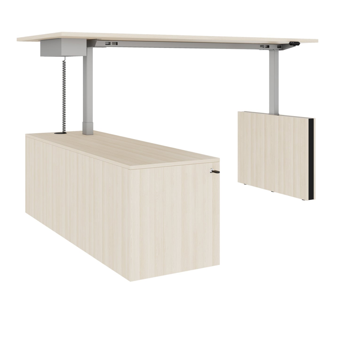 MOTION 2-Motoren-Schreibtisch mit Sideboard | Elektrisch höhenverstellbar, 2000 x 1800 mm, Sandesche