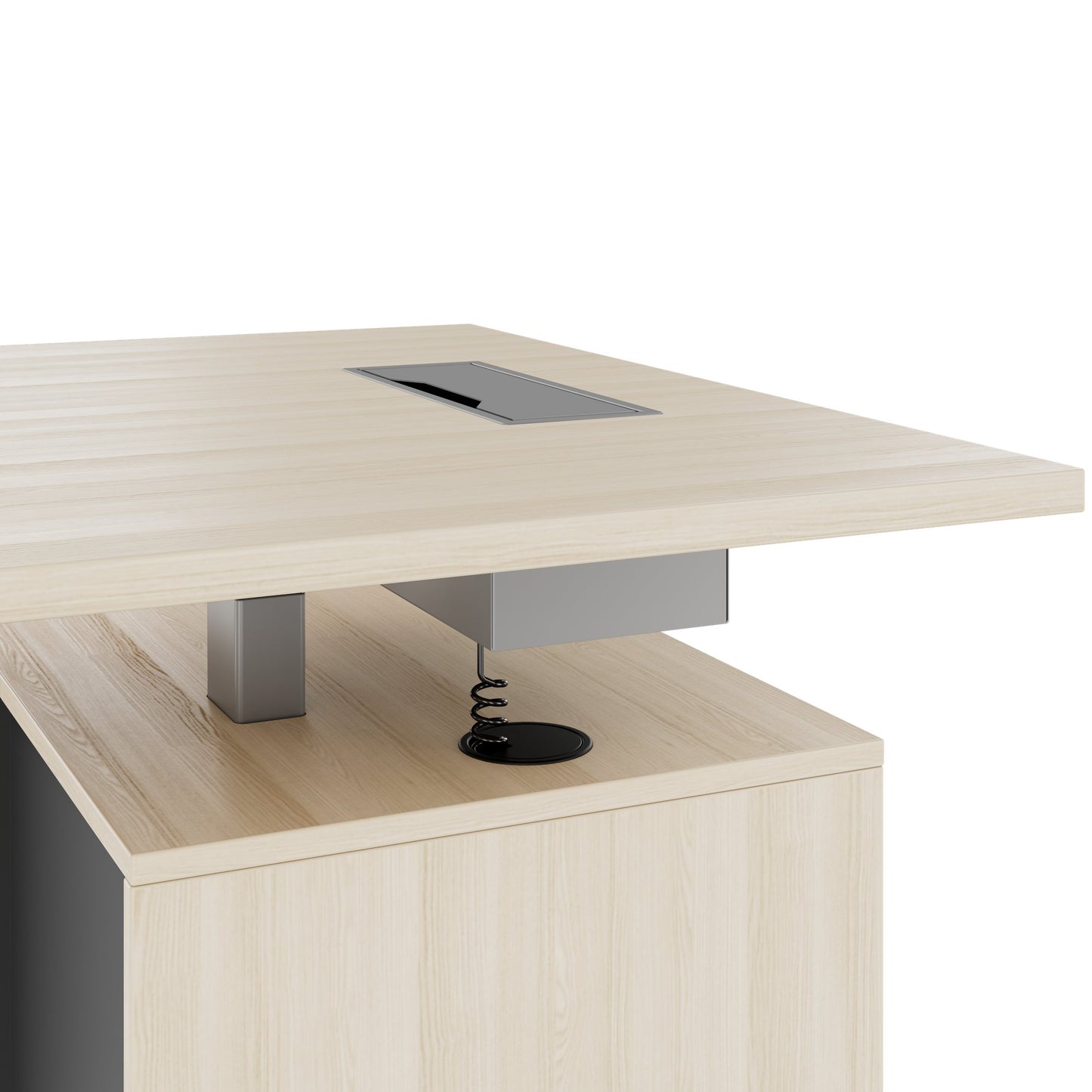 MOTION 2-Motoren-Schreibtisch mit Sideboard | Elektrisch höhenverstellbar, 2000 x 1800 mm, Sandesche