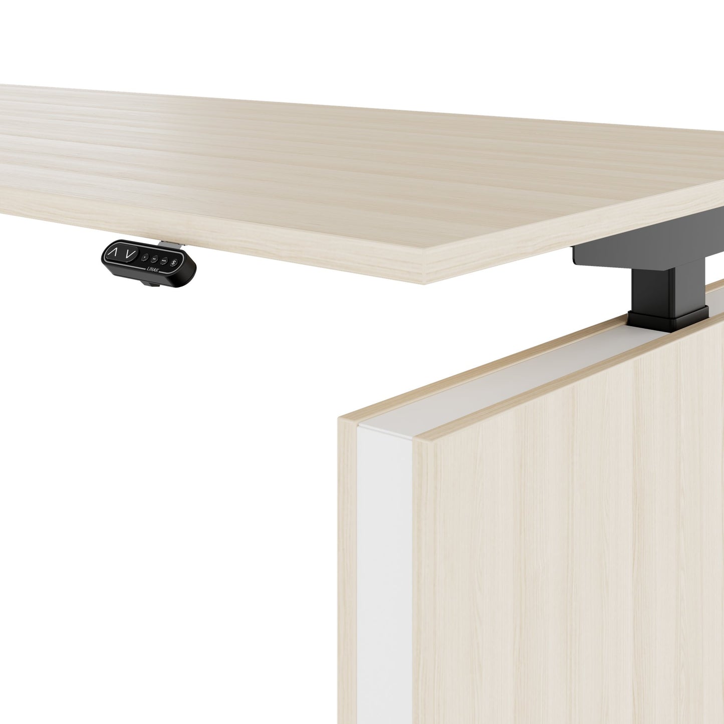 MOTION 2-Motoren-Schreibtisch mit Sideboard | Elektrisch höhenverstellbar, 2000 x 1800 mm, Sandesche