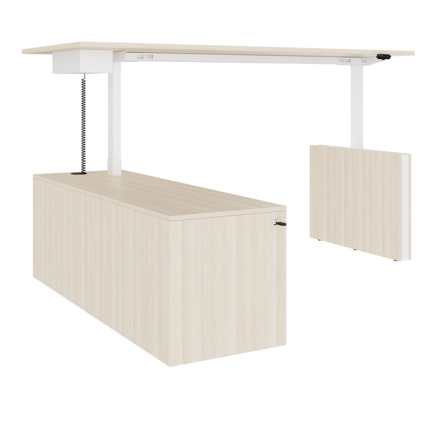 MOTION 2-Motoren-Schreibtisch mit Sideboard | Elektrisch höhenverstellbar, 2000 x 1800 mm, Sandesche