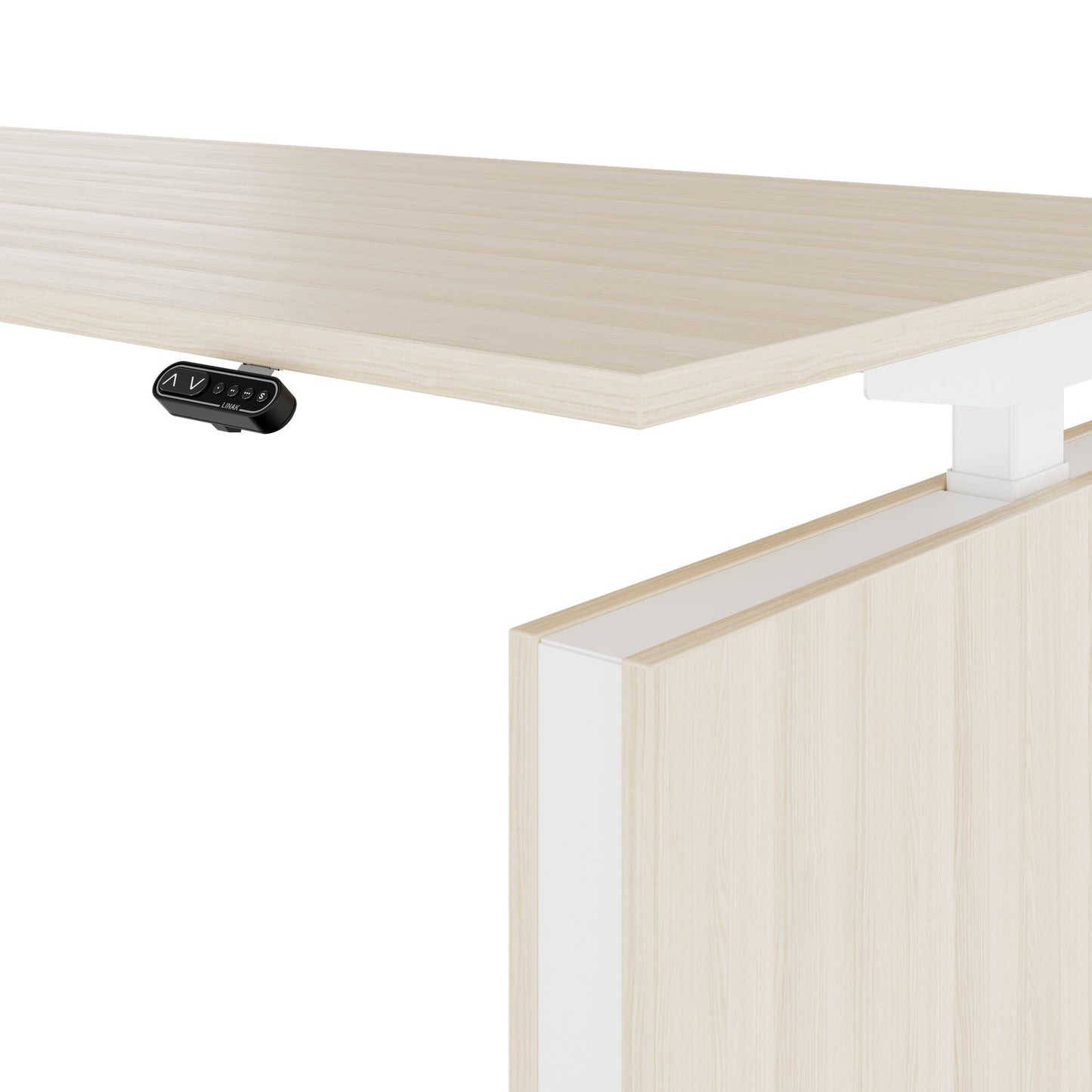 MOTION 2-Motoren-Schreibtisch mit Sideboard | Elektrisch höhenverstellbar, 2000 x 1800 mm, Sandesche