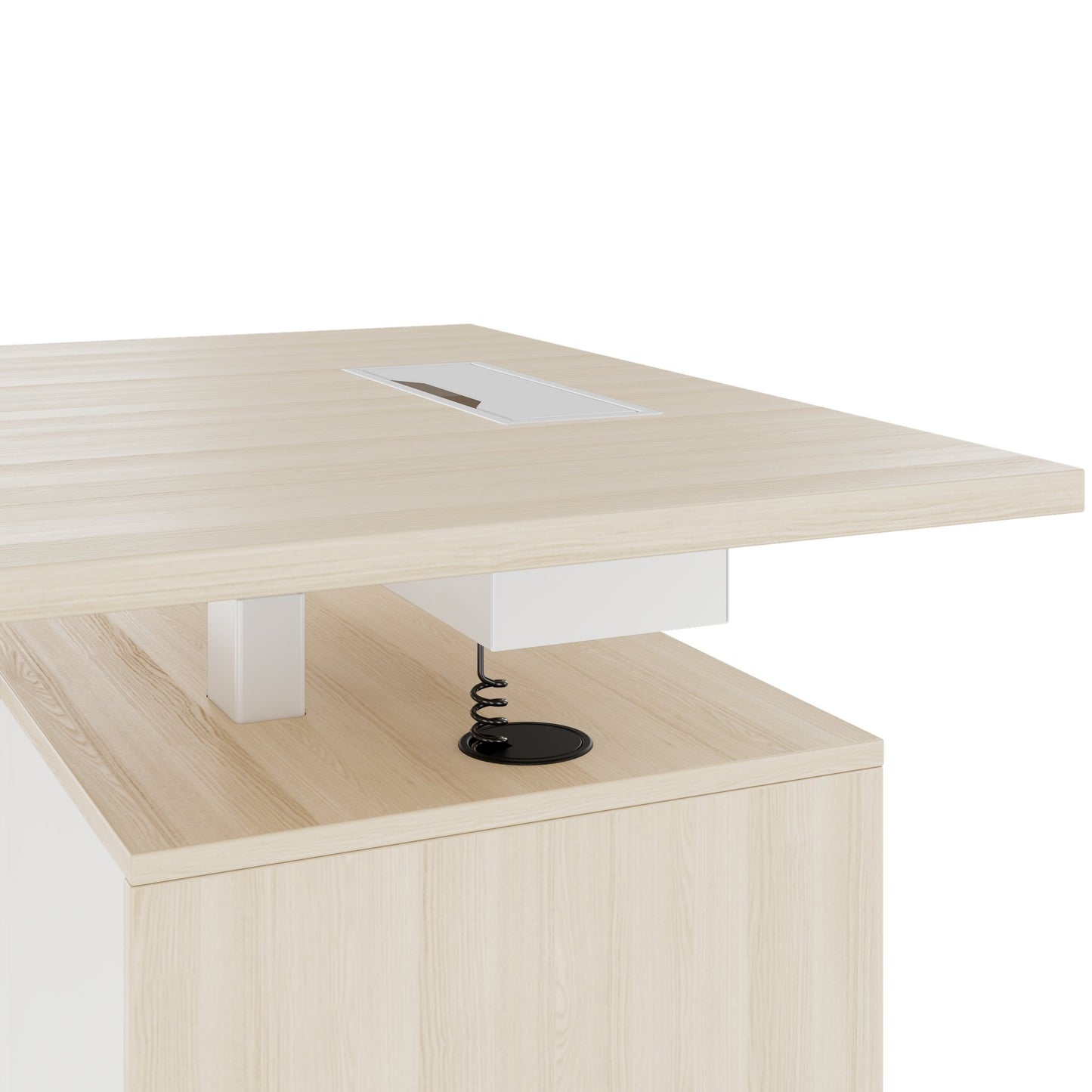 MOTION 2-Motoren-Schreibtisch mit Sideboard | Elektrisch höhenverstellbar, 2000 x 1800 mm, Sandesche