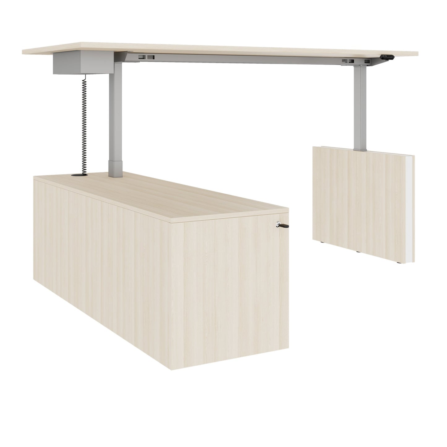 MOTION 2-Motoren-Schreibtisch mit Sideboard | Elektrisch höhenverstellbar, 2000 x 1800 mm, Sandesche