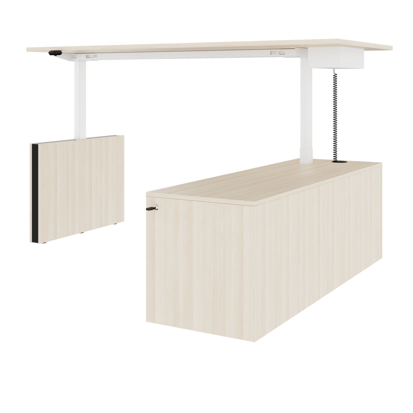 MOTION 2-Motoren-Schreibtisch mit Sideboard | Elektrisch höhenverstellbar, 2000 x 1800 mm, Sandesche