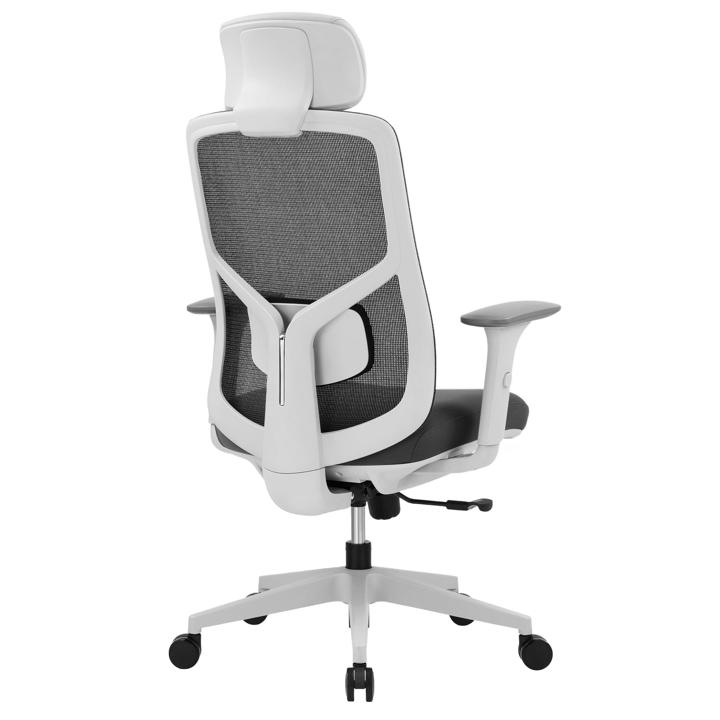 MOVE IT Bürodrehstuhl | Synchronmechanik, Kopfstütze, Grau