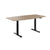 DRIVE 2 motor conference table | Boat shape, 1800 - 2400 mm (6 - 10 people), electrically height adjustable, cable flap optional, amber oak