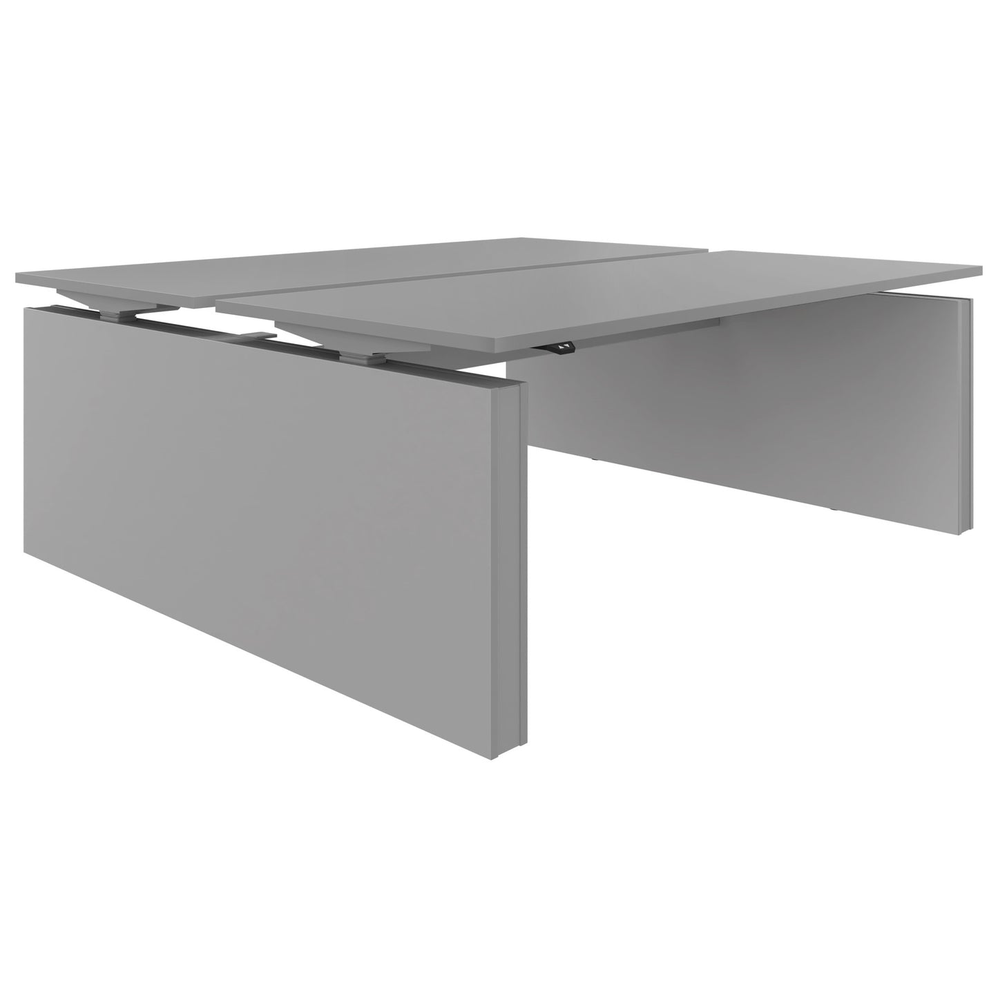 MOTION team desk | 1400 - 1800 mm, electrically height adjustable, pearl gray