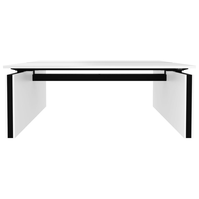 MOTION Desk del team | 1400 - 1800 mm, regolabile in altezza elettricamente, bianco