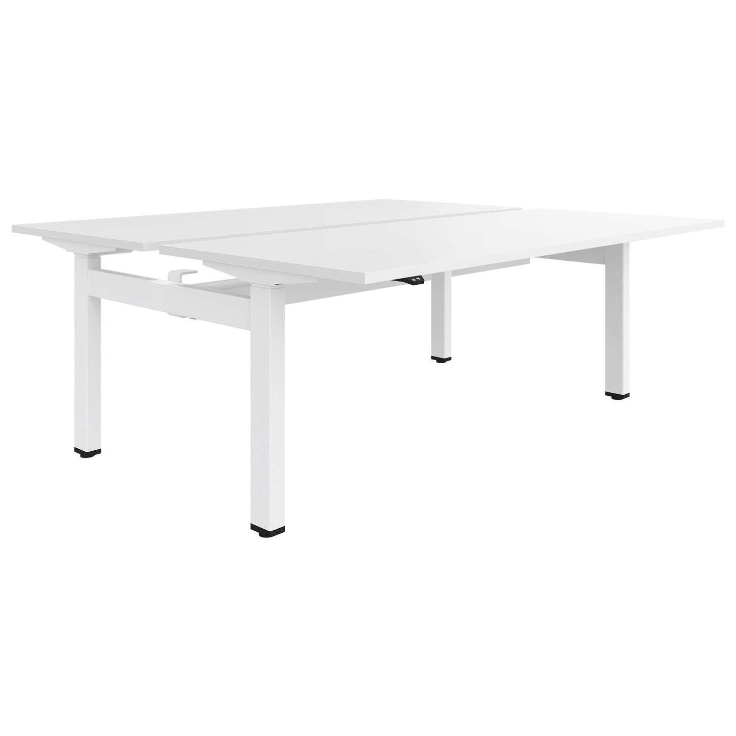 MOTION Desk del team | 1400 - 1800 mm, regolabile in altezza elettricamente, bianco
