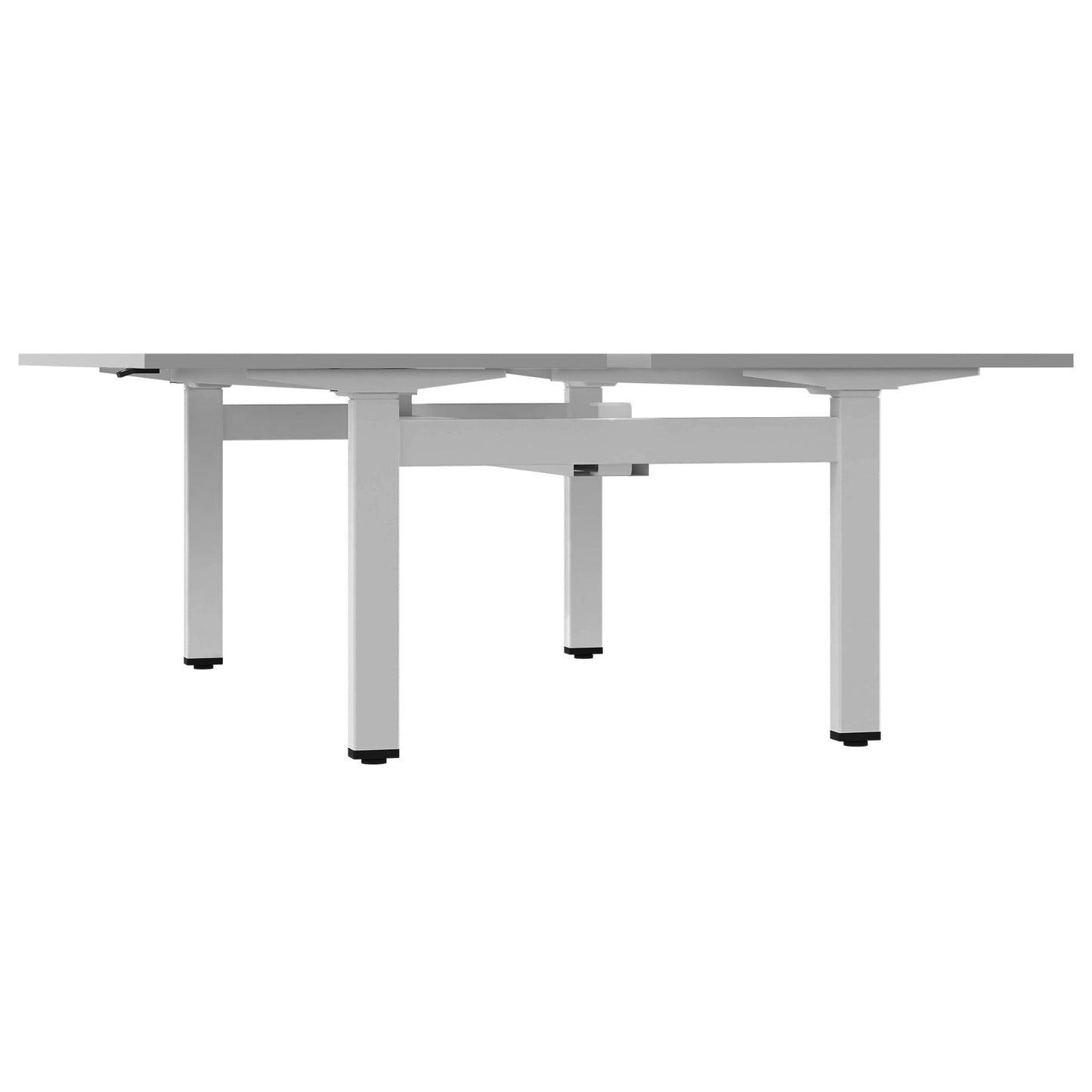 MOTION team desk | 1400 - 1800 mm, electrically height adjustable, pearl gray