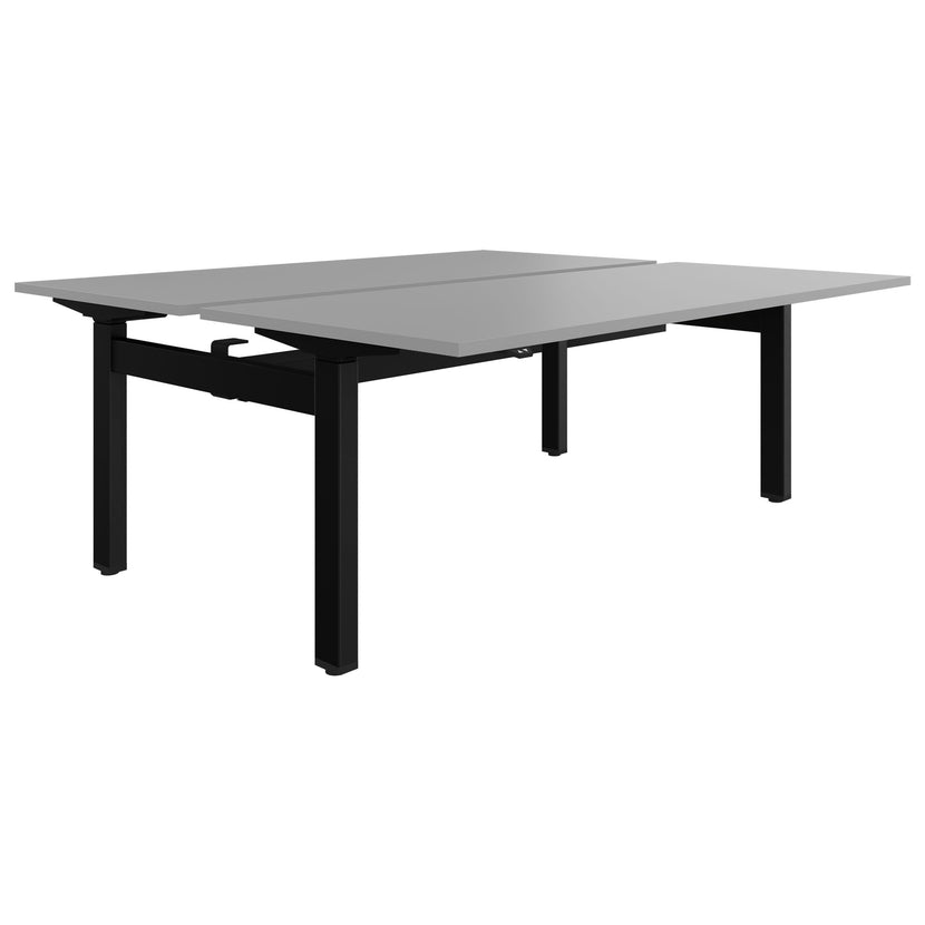 MOTION team desk | 1400 - 1800 mm, electrically height adjustable, pearl gray