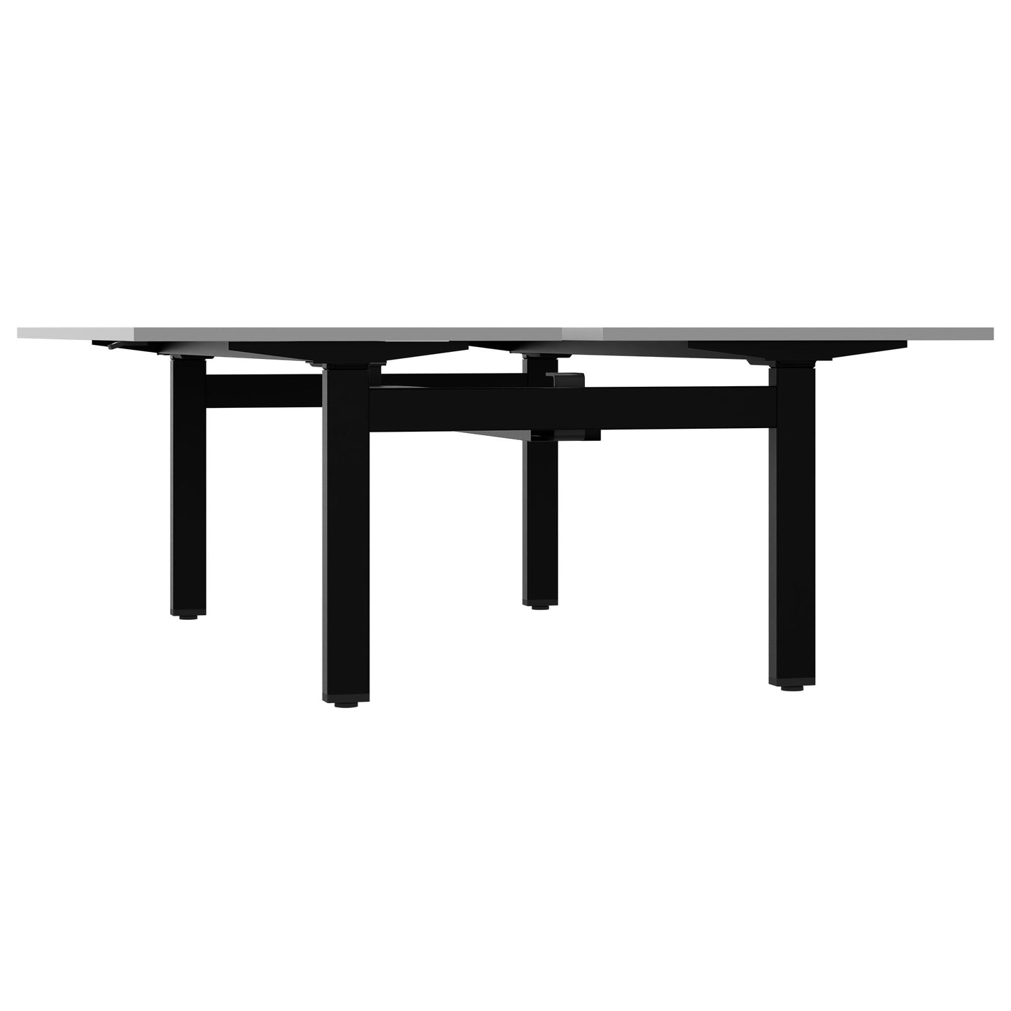 MOTION team desk | 1400 - 1800 mm, electrically height adjustable, pearl gray