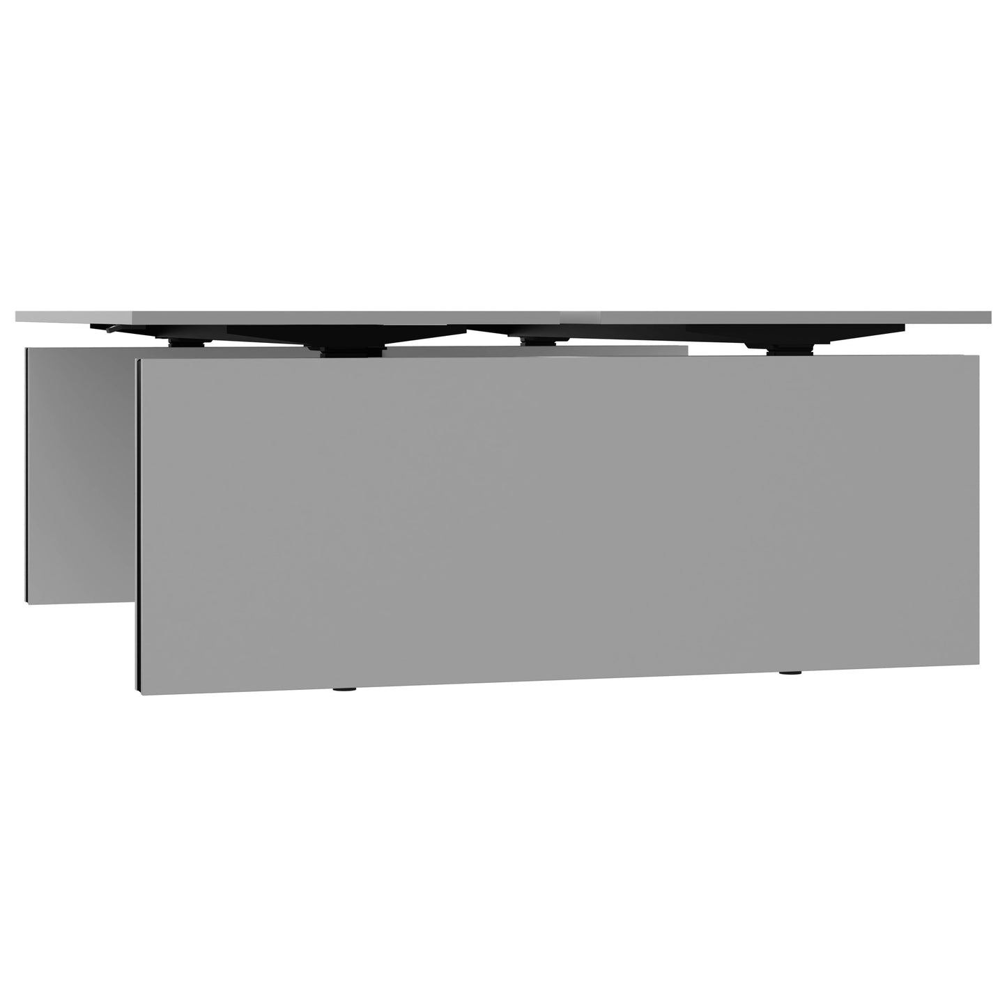 MOTION team desk | 1400 - 1800 mm, electrically height adjustable, pearl gray