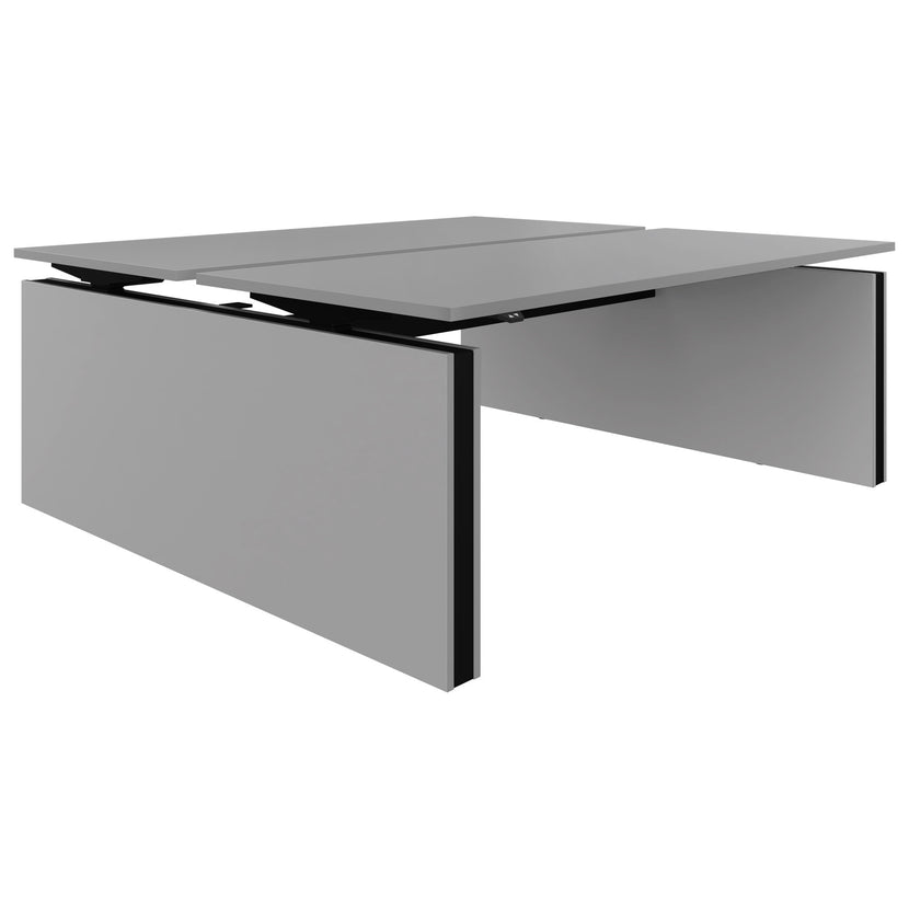 MOTION team desk | 1400 - 1800 mm, electrically height adjustable, pearl gray