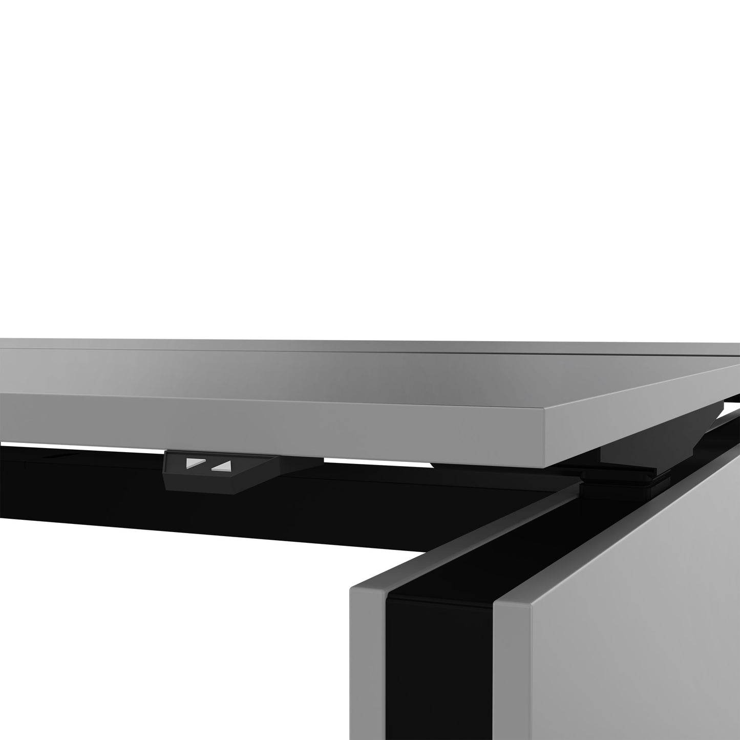 MOTION team desk | 1400 - 1800 mm, electrically height adjustable, pearl gray