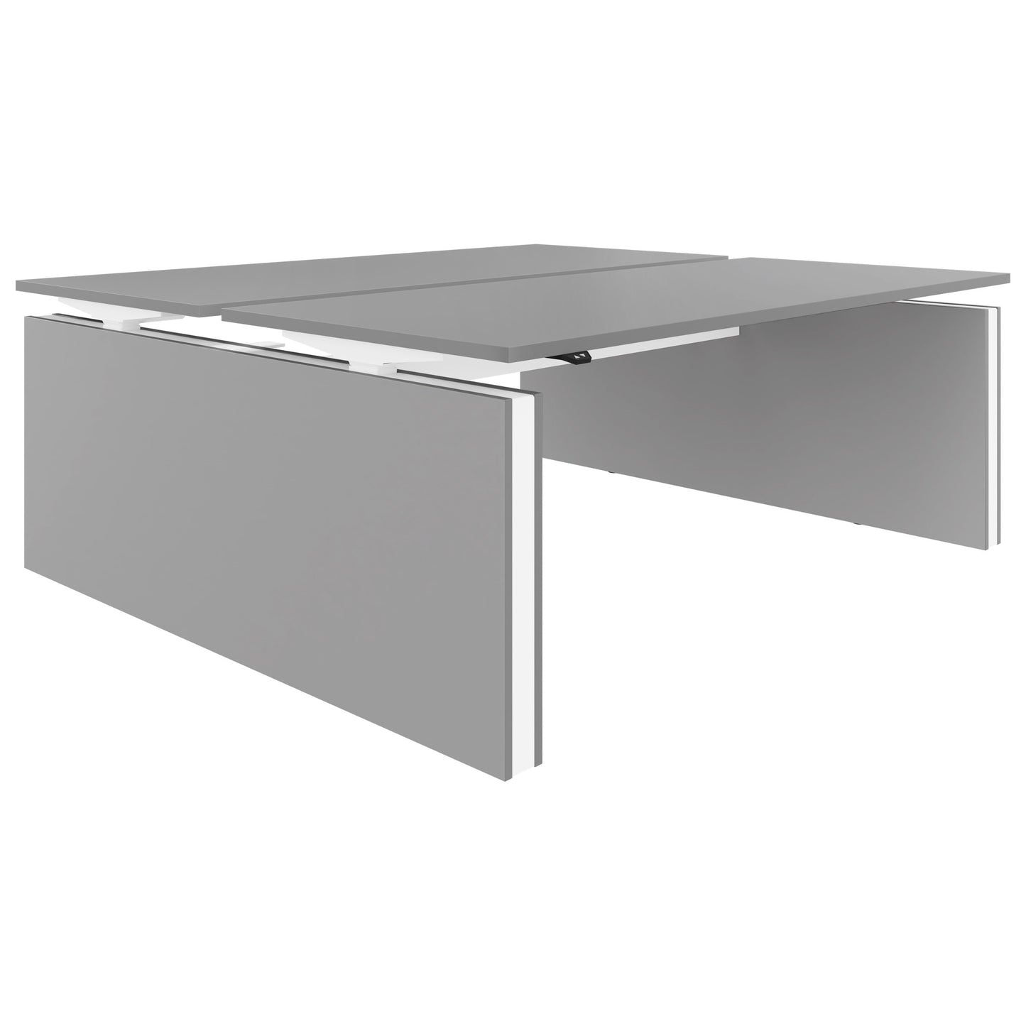 MOTION team desk | 1400 - 1800 mm, electrically height adjustable, pearl gray