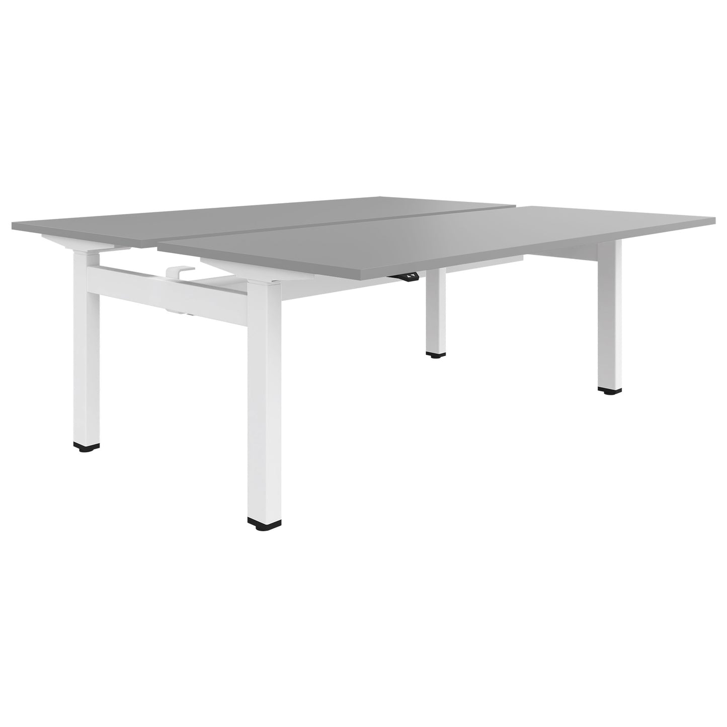 MOTION team desk | 1400 - 1800 mm, electrically height adjustable, pearl gray