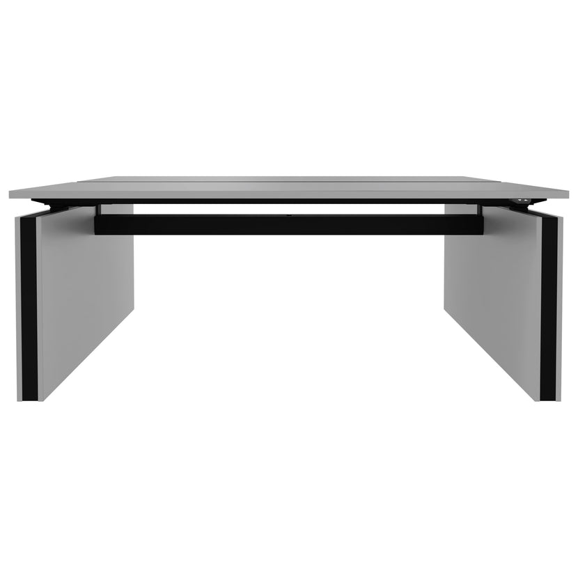 MOTION team desk | 1400 - 1800 mm, electrically height adjustable, pearl gray