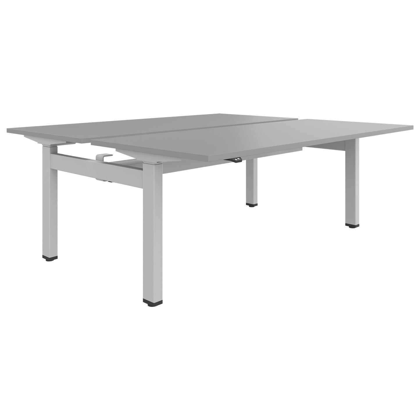 MOTION team desk | 1400 - 1800 mm, electrically height adjustable, pearl gray