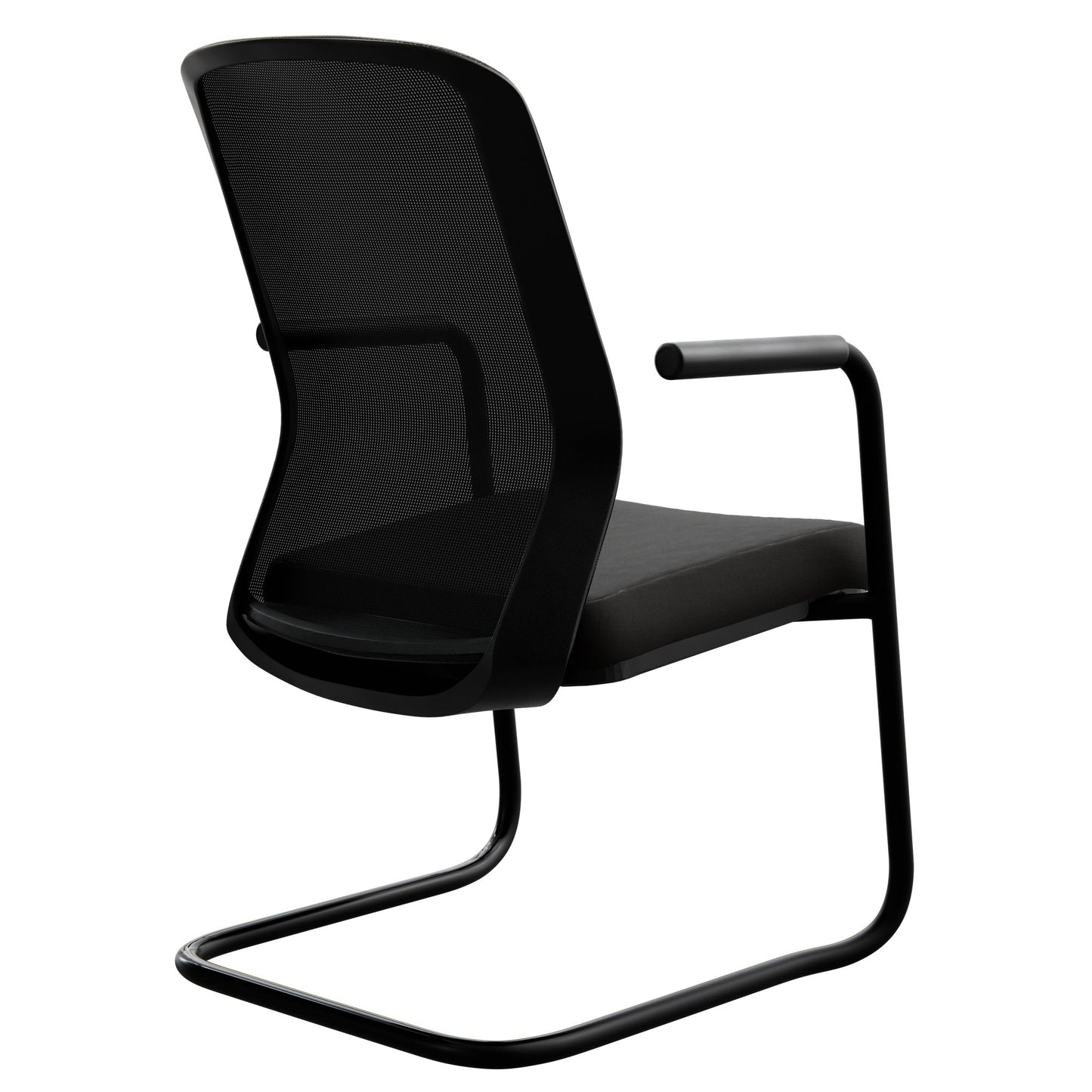NETKON Cantilever Chair | Mesh Back, Black