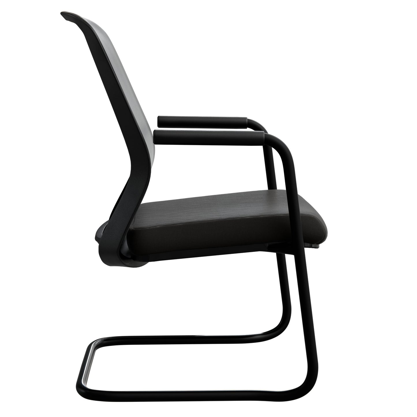 NETKON Cantilever Chair | Mesh Back, Black