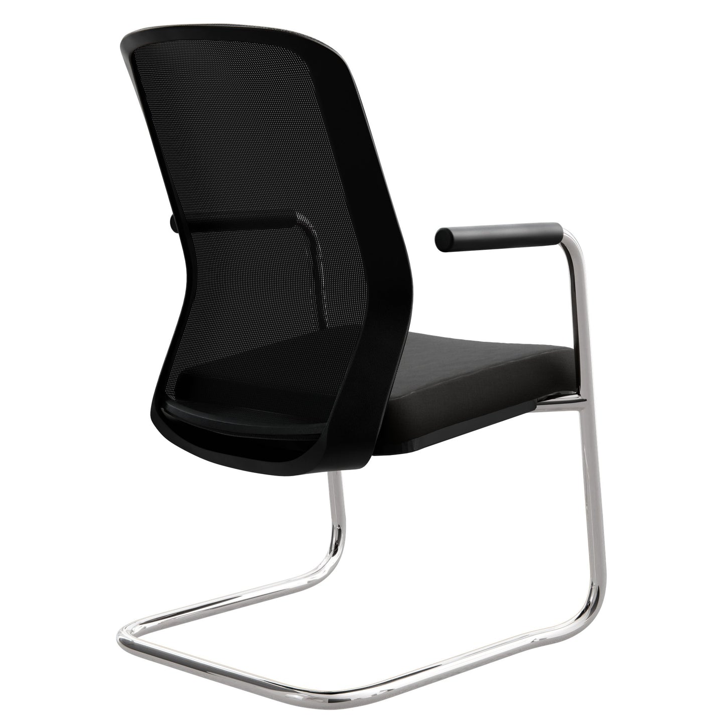 NETKON Cantilever Chair | Mesh Back, Black