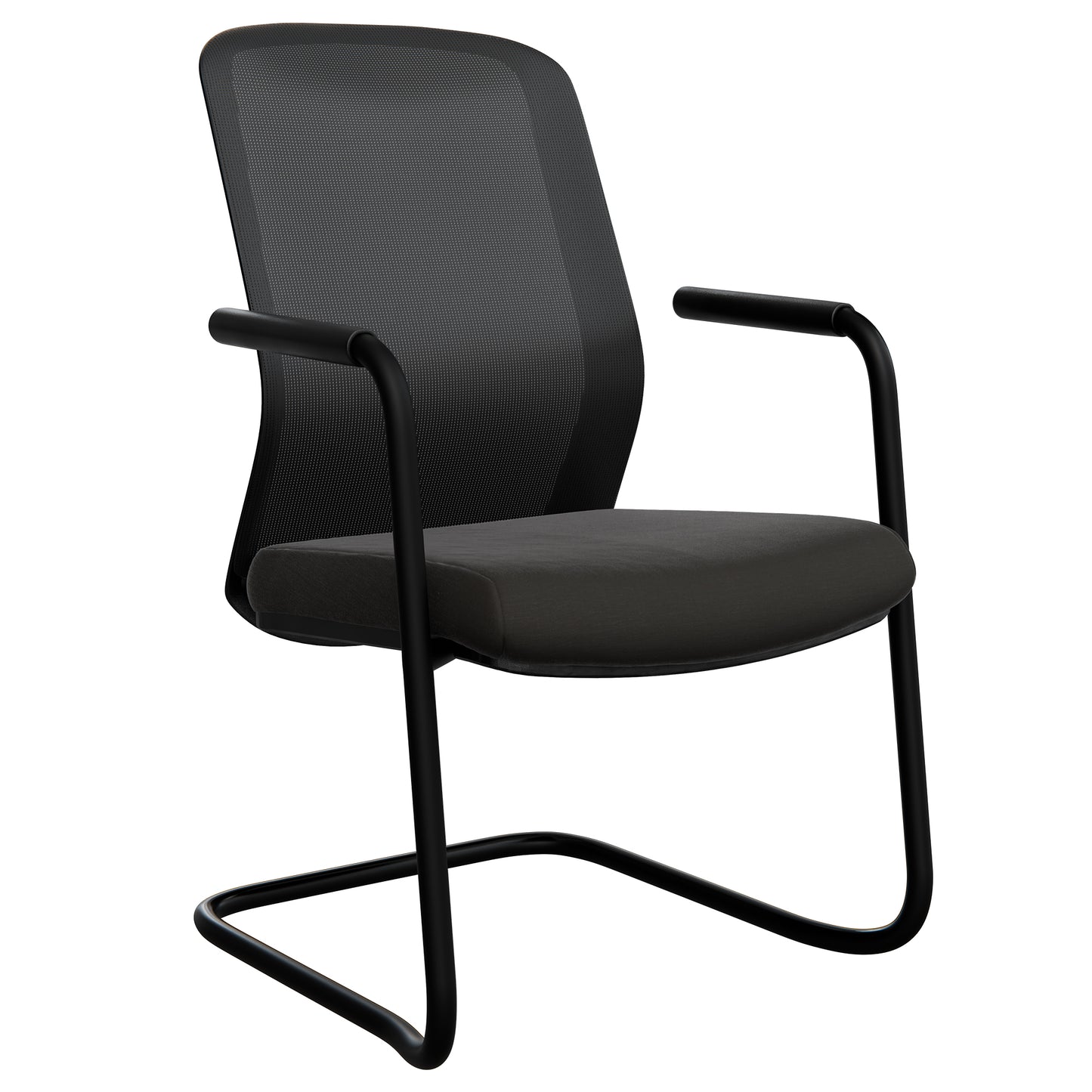 NETKON Cantilever Chair | Mesh Back, Black
