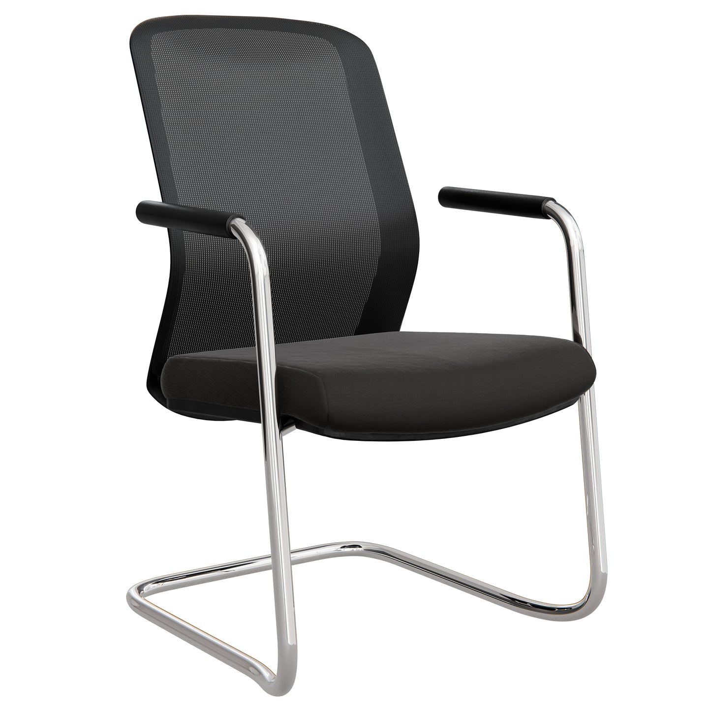 NETKON Cantilever Chair | Mesh Back, Black