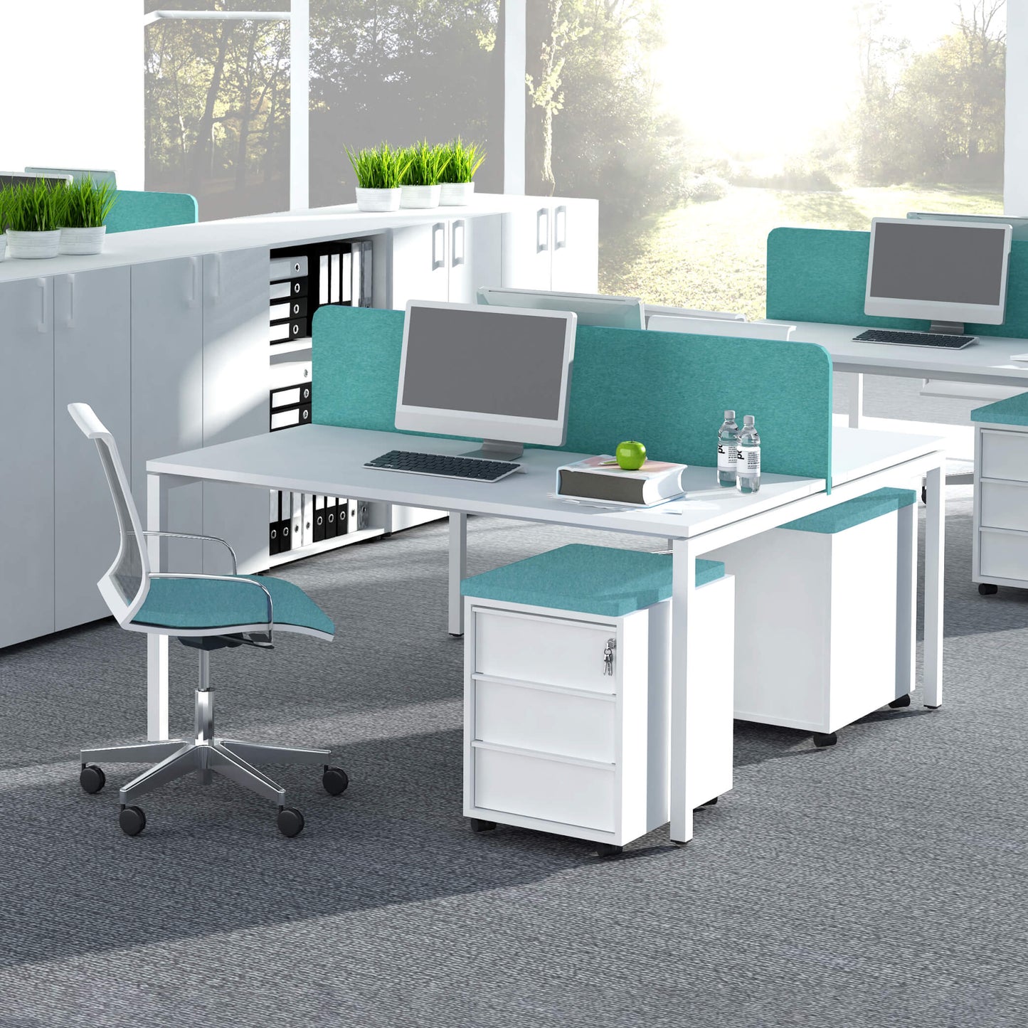NOVA U Desk del team | 1600 x 1640 mm, bianco