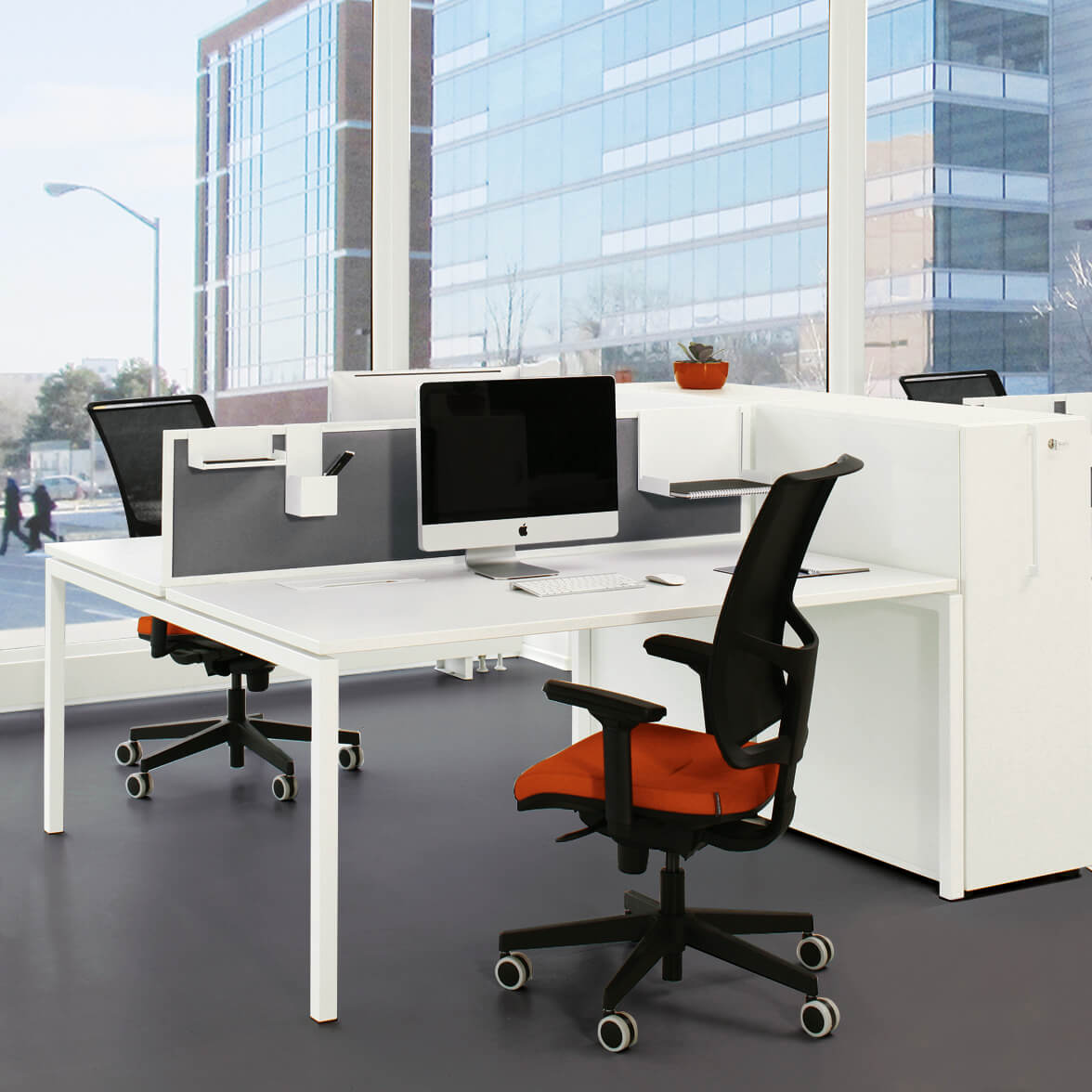 NOVA U Desk del team | 1600 x 1640 mm, bianco