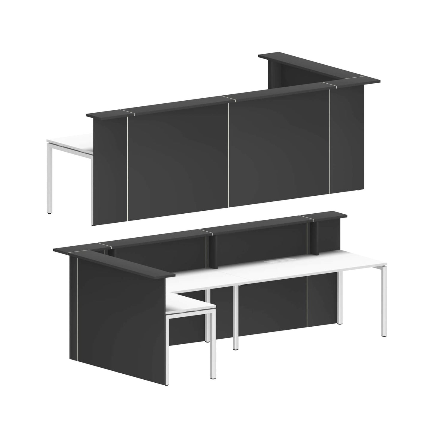 NOVA Empfangstheke | Ecktheke links, 3340 x 1735 mm