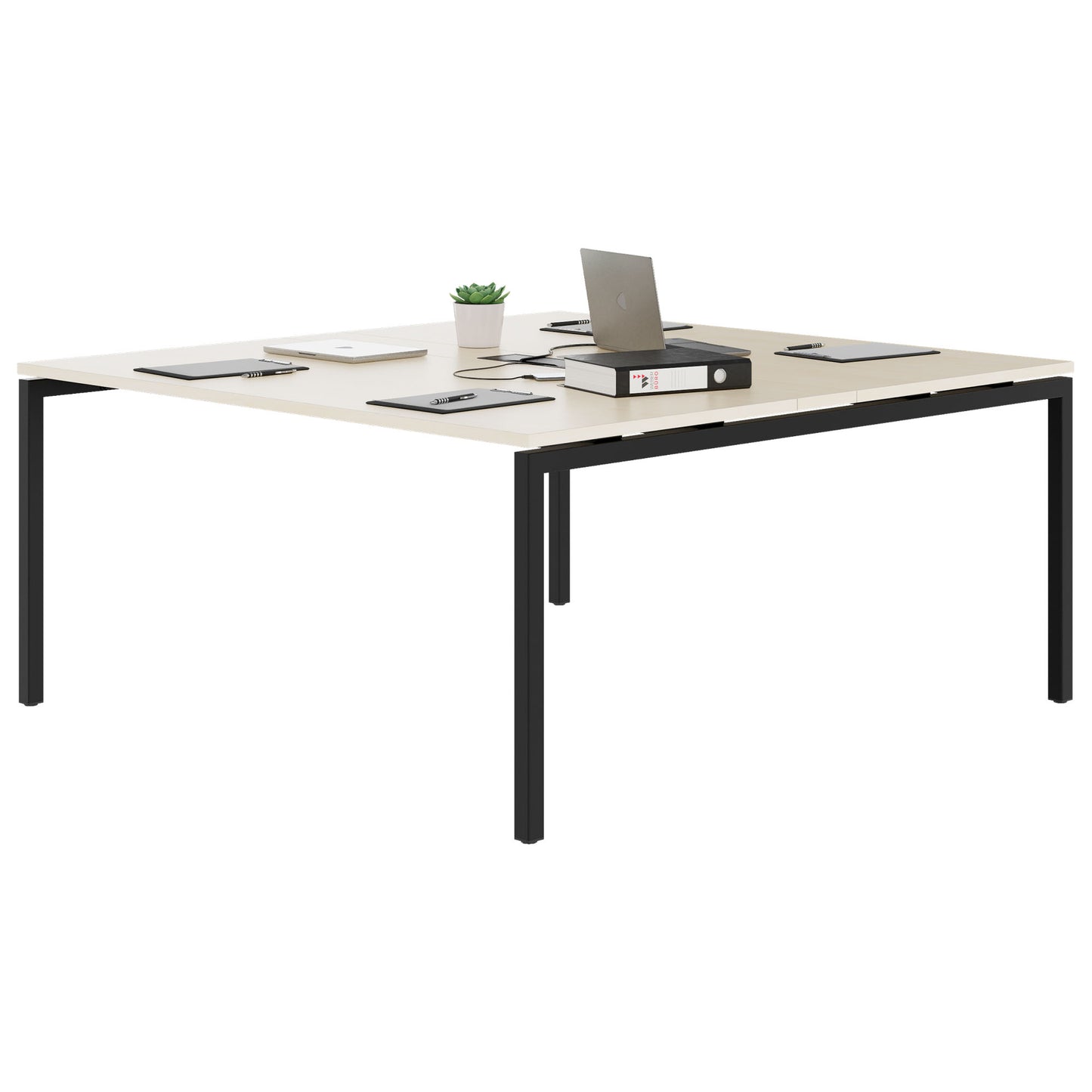 NOVA Conference table | 1600 x 1640 mm (6 - 8 people), electrified, maple