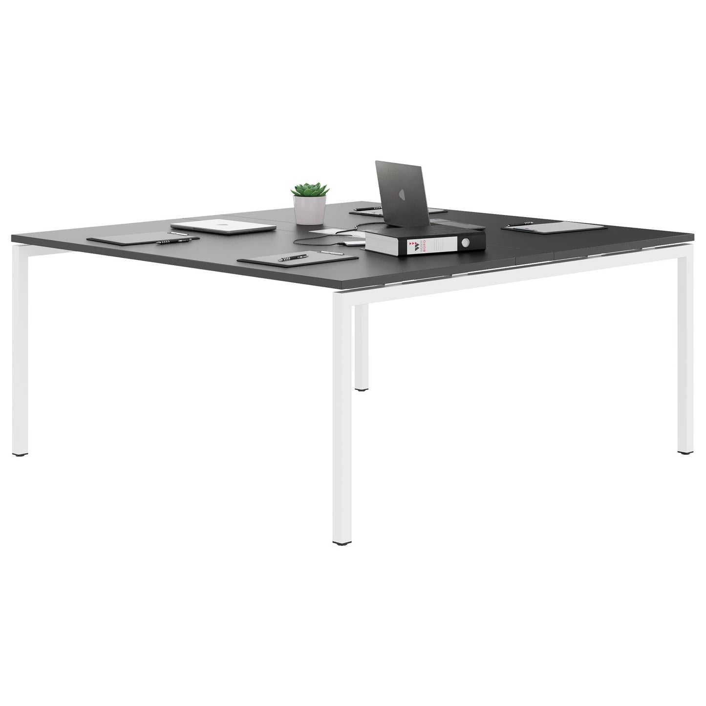 NOVA Konferenztisch | 1600 x 1640 mm (6 - 8 Personen), elektrifiziert, Anthrazit