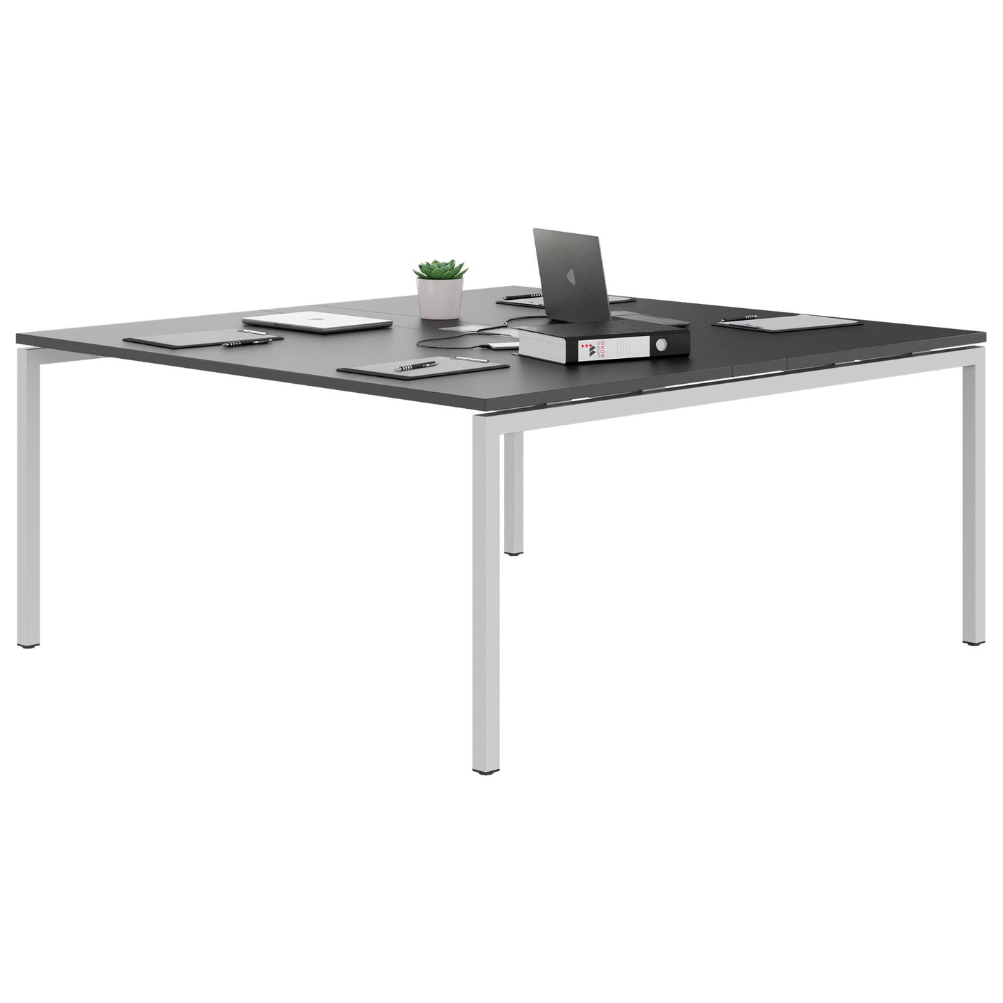 NOVA Konferenztisch | 1600 x 1640 mm (6 - 8 Personen), elektrifiziert, Anthrazit