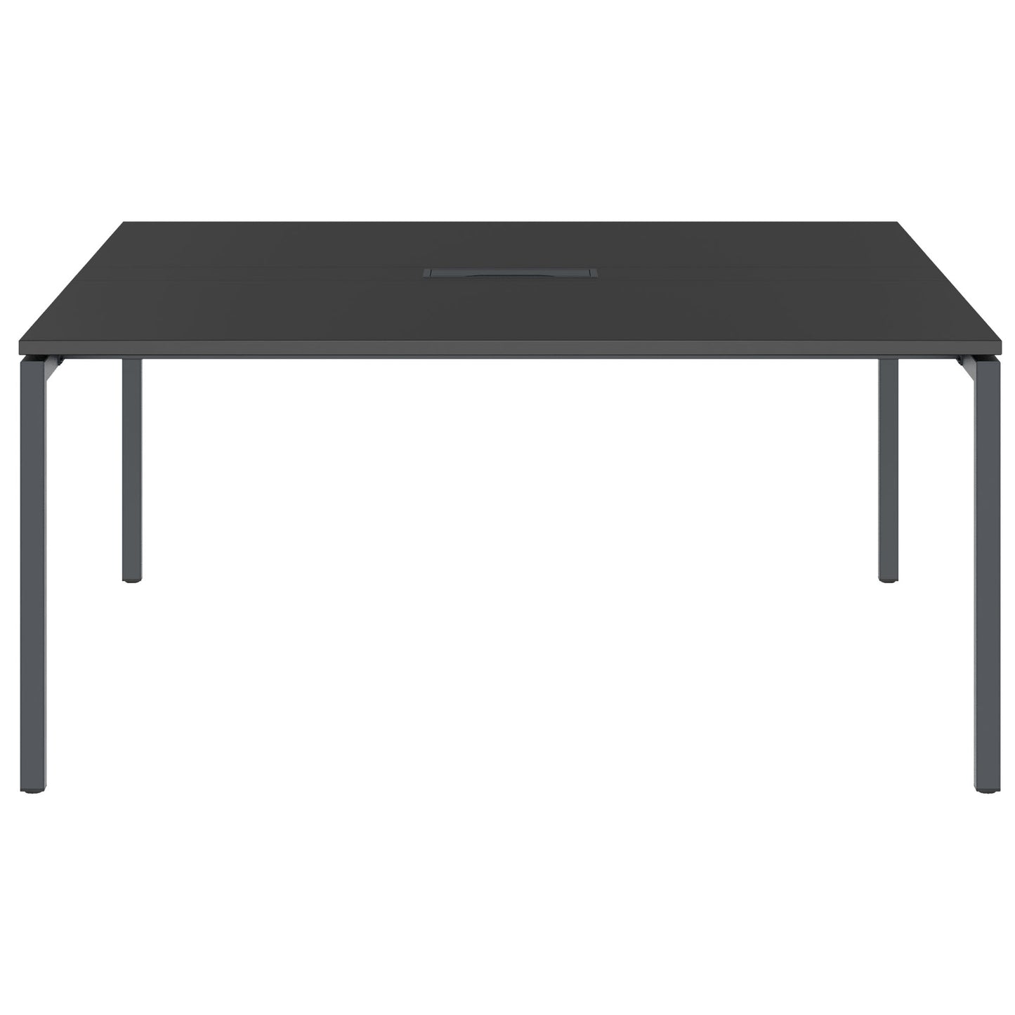 NOVA Konferenztisch | 1600 x 1640 mm (6 - 8 Personen), elektrifiziert, Anthrazit