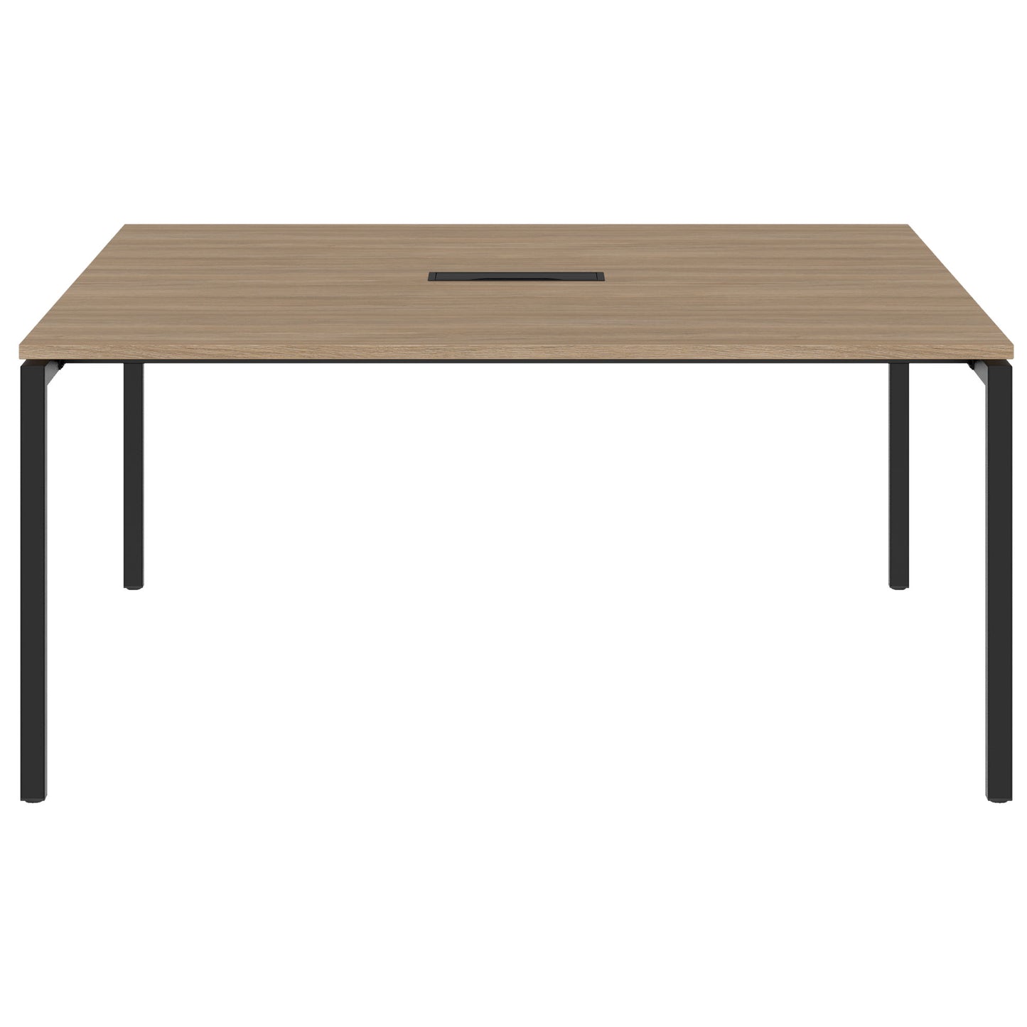 NOVA Conference table | 1600 x 1640 mm (6 - 8 people), electrified, amber oak