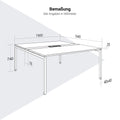 NOVA Conference table | 1600 x 1640 mm (6 - 8 people), electrified, cubanite gray - 11 Thumbnail Image